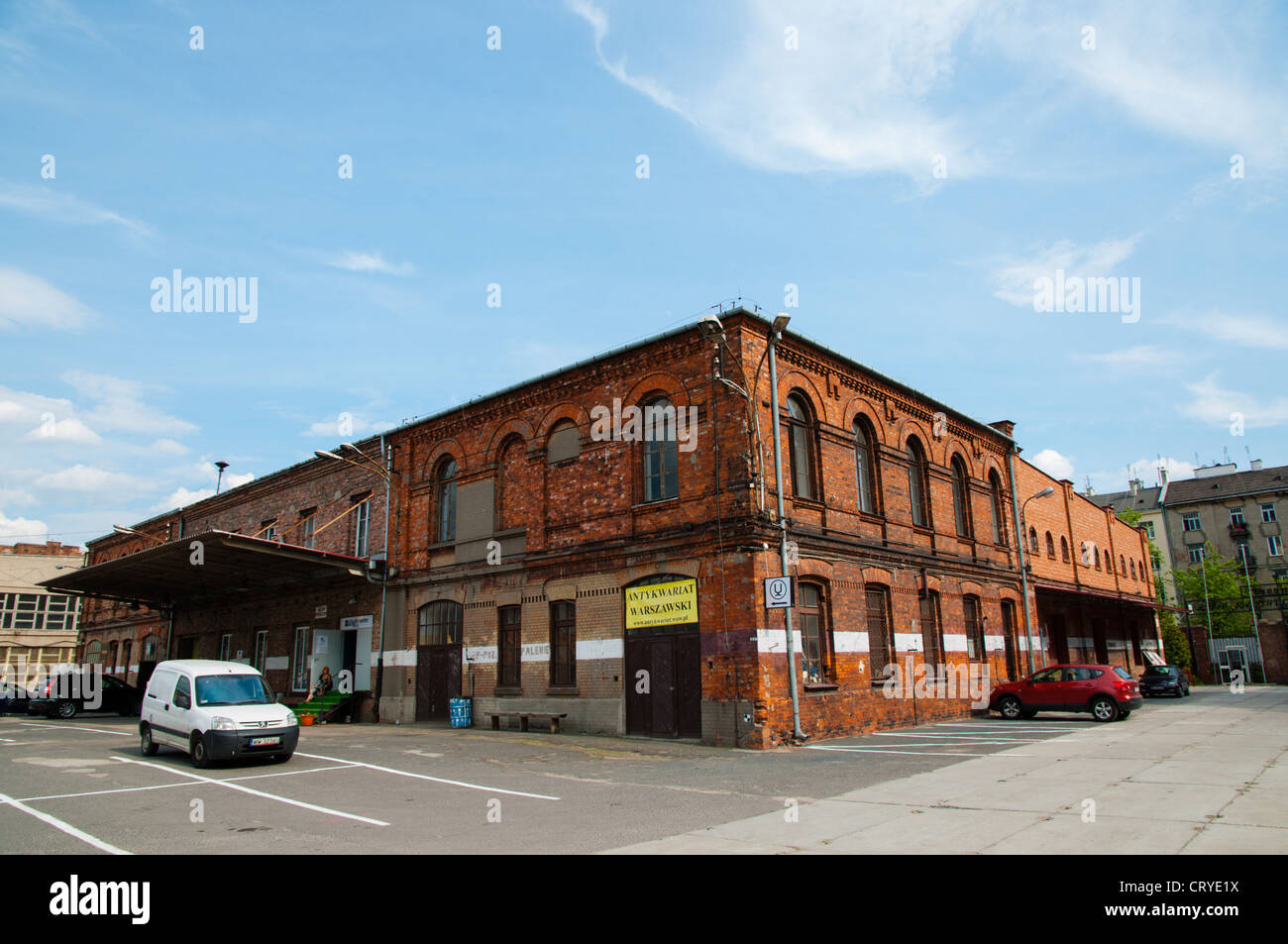 Ancienne usine de vodka Koneser converti en complexe culturel Lato Konesera quartier Praga Varsovie Pologne Europe Banque D'Images