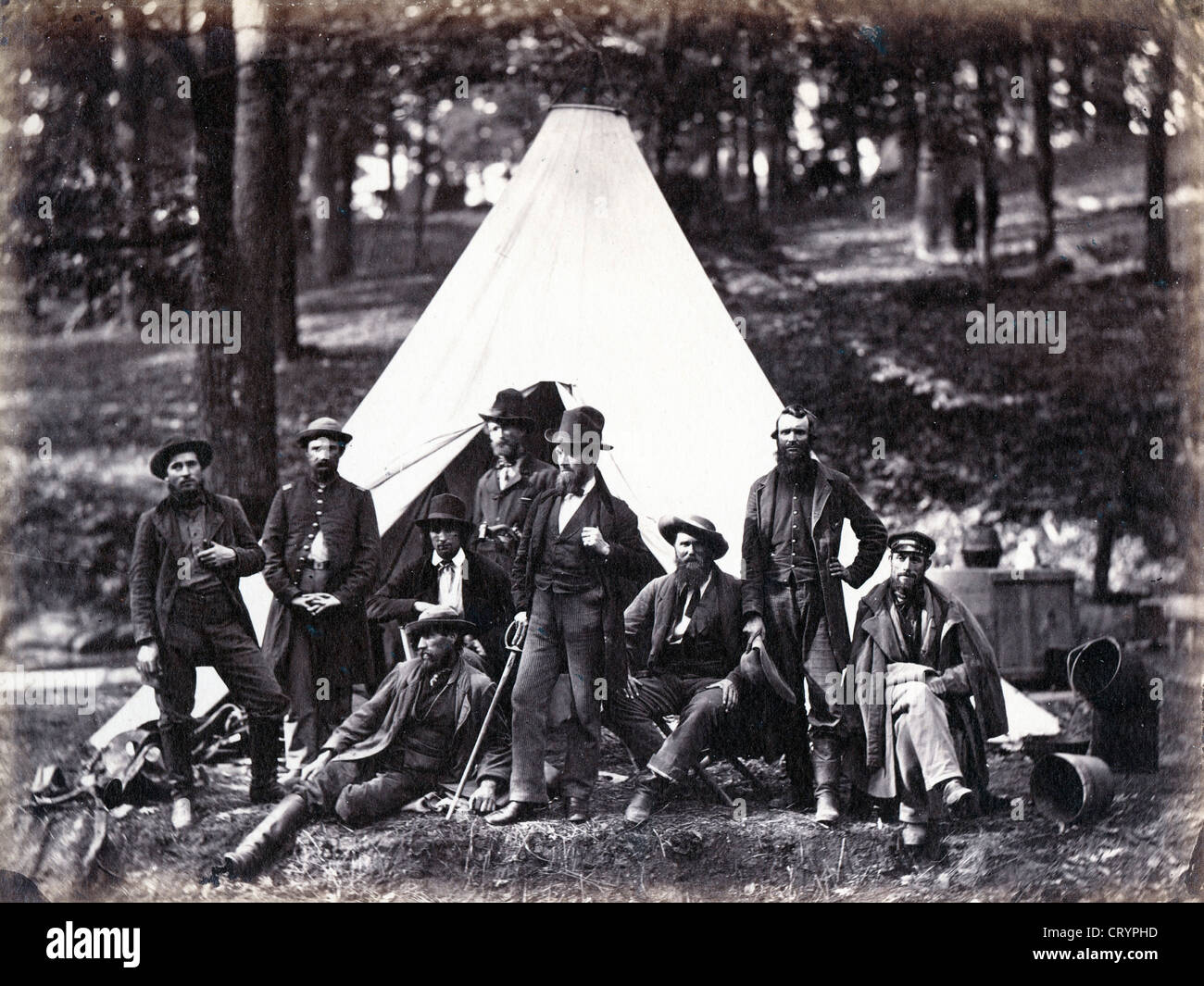 Les Scouts et les guides à l'armée du Potomac, 1862, par Alexander Gardner Banque D'Images