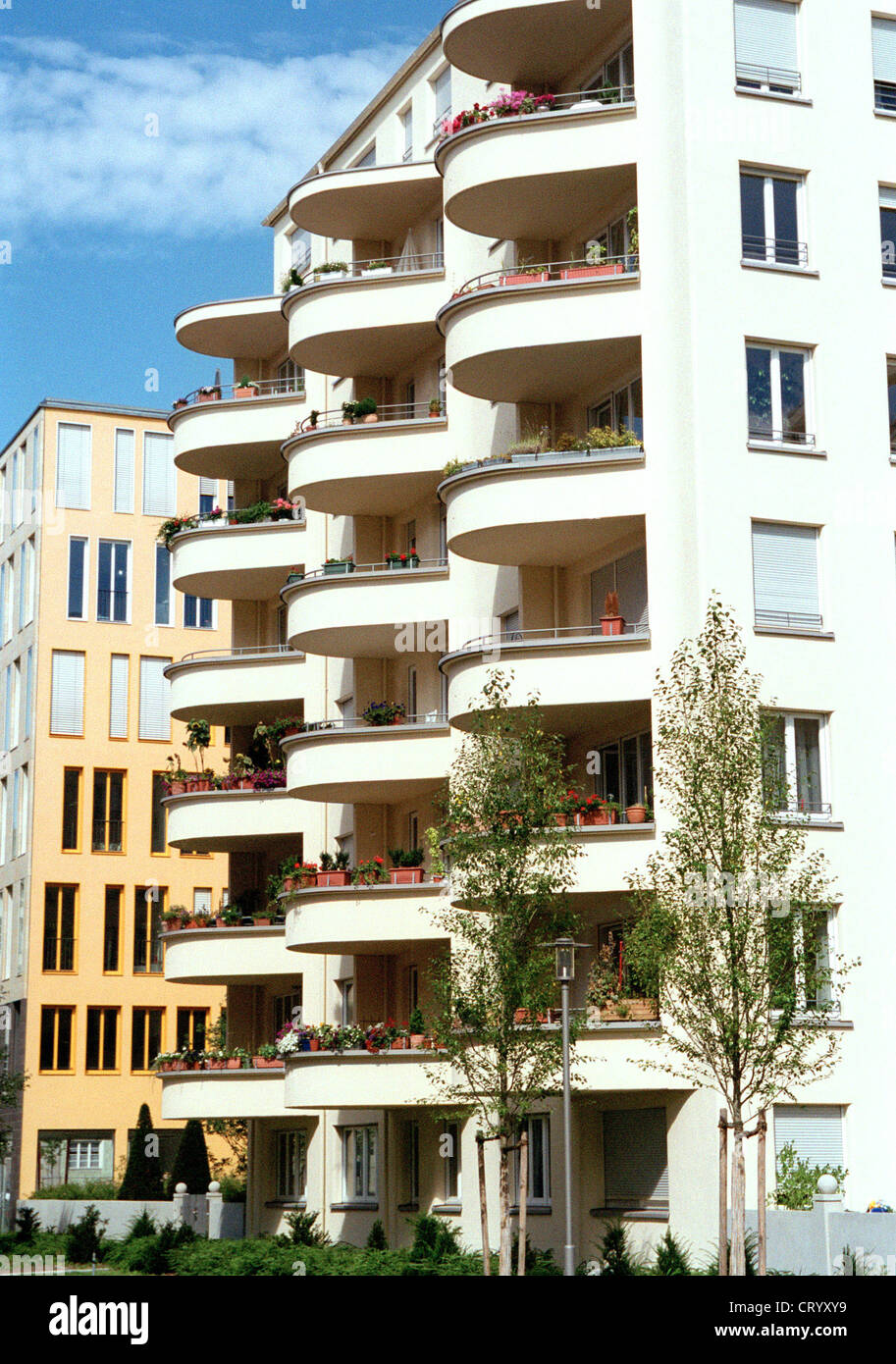 La nouvelle construction résidentielle à Munich Banque D'Images