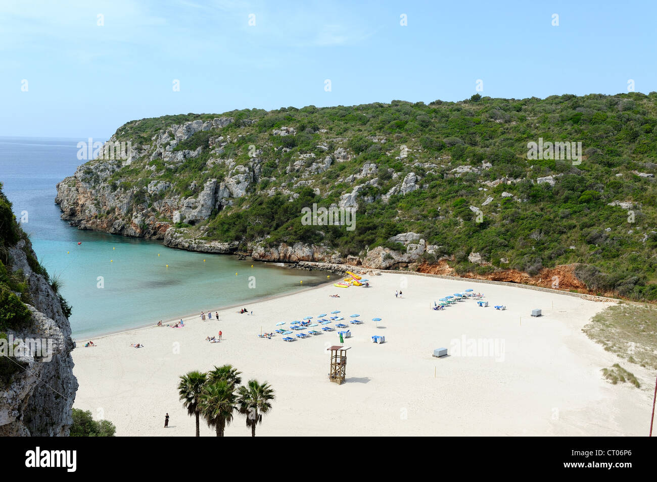 La plage de Cala'n Porter, Minorque îles Baléares Espagne europe Banque D'Images