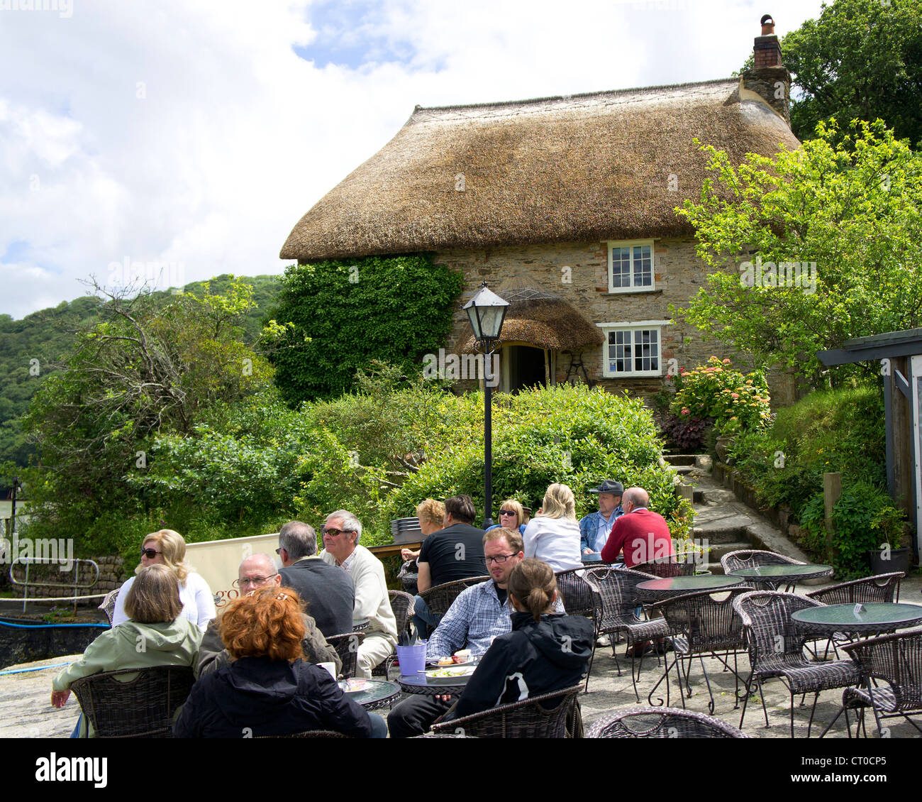 Les chambres du Chalet Les contrebandiers Plateau Tolverne sur la rivière Fal près de Truro, Cornwall, UK Banque D'Images