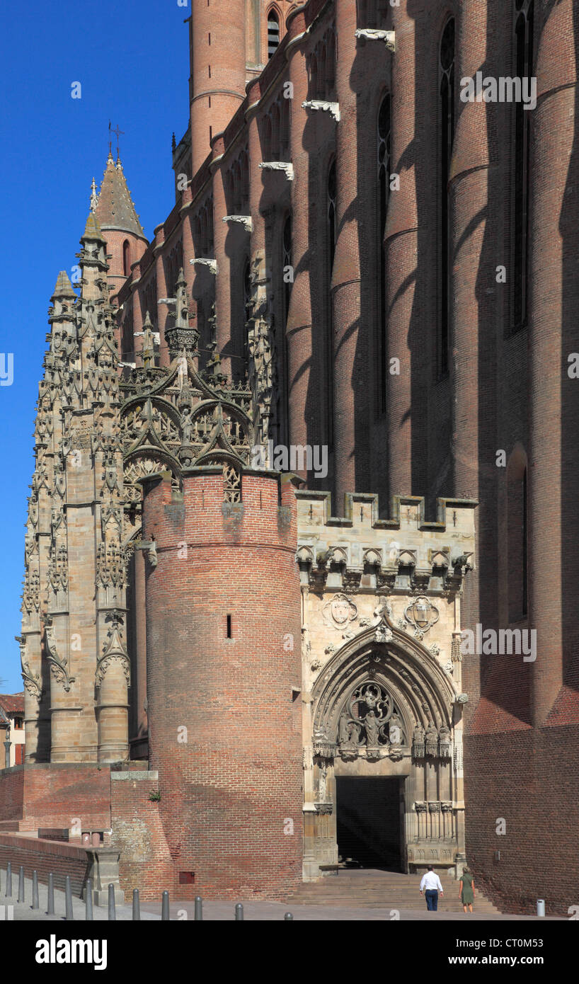 France, Midi-Pyrénées, Albi, Cathédrale Ste-Cécile, cathédrale, Banque D'Images