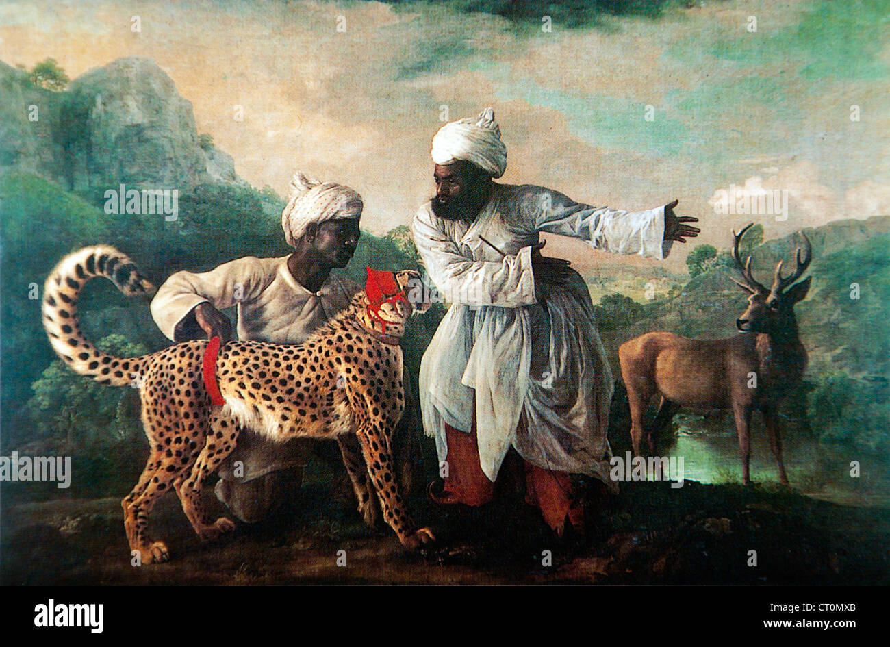 George Stubbs Juments et Poulains - sous les Grands Chênes Banque D'Images