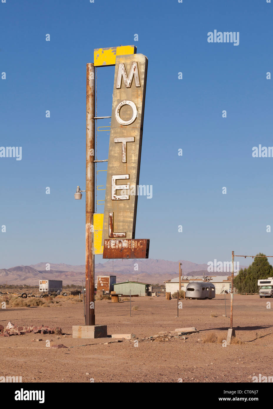 Vieux motel sign - Arizona USA Banque D'Images