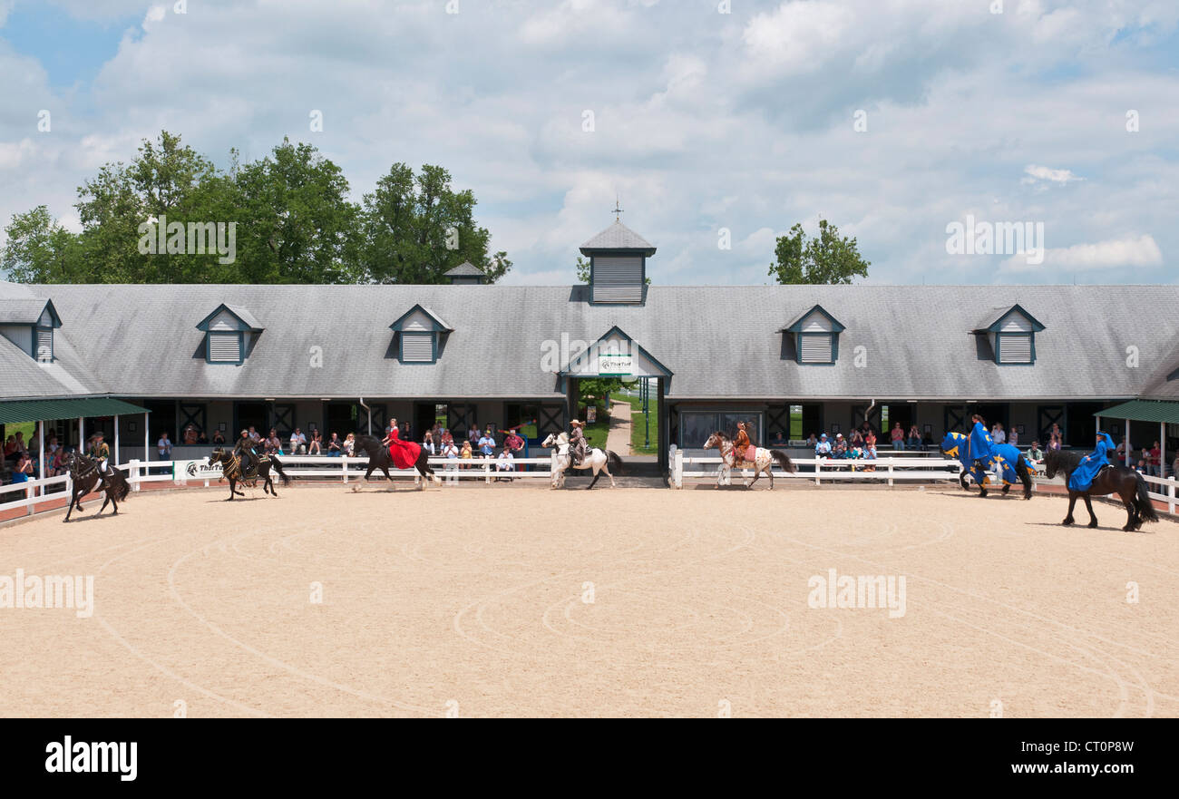 Kentucky, Lexington, Kentucky Horse Park, le National Horse Center, défilé des races. Banque D'Images