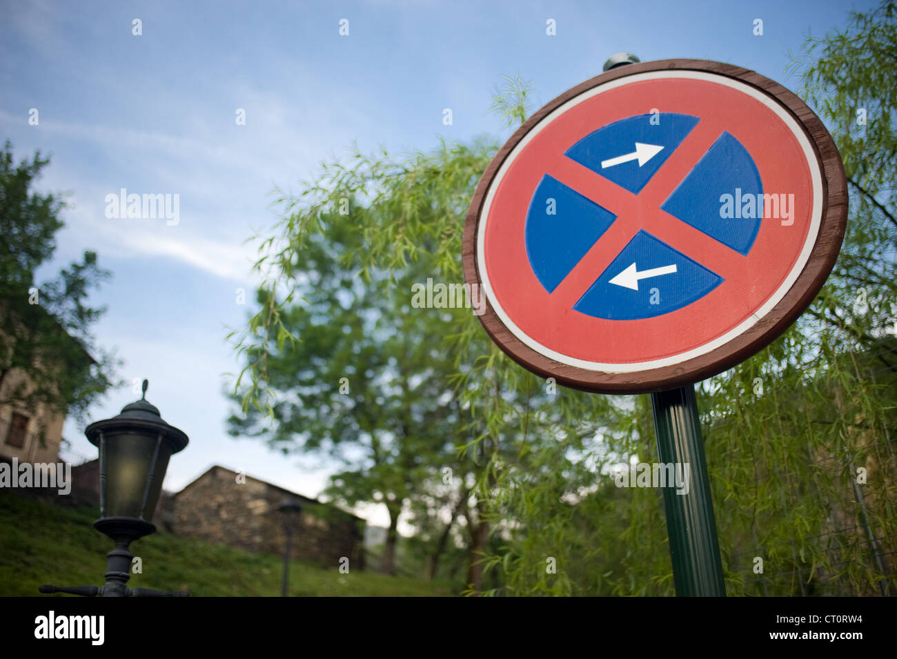 Signal non stop ou le parc. Banque D'Images