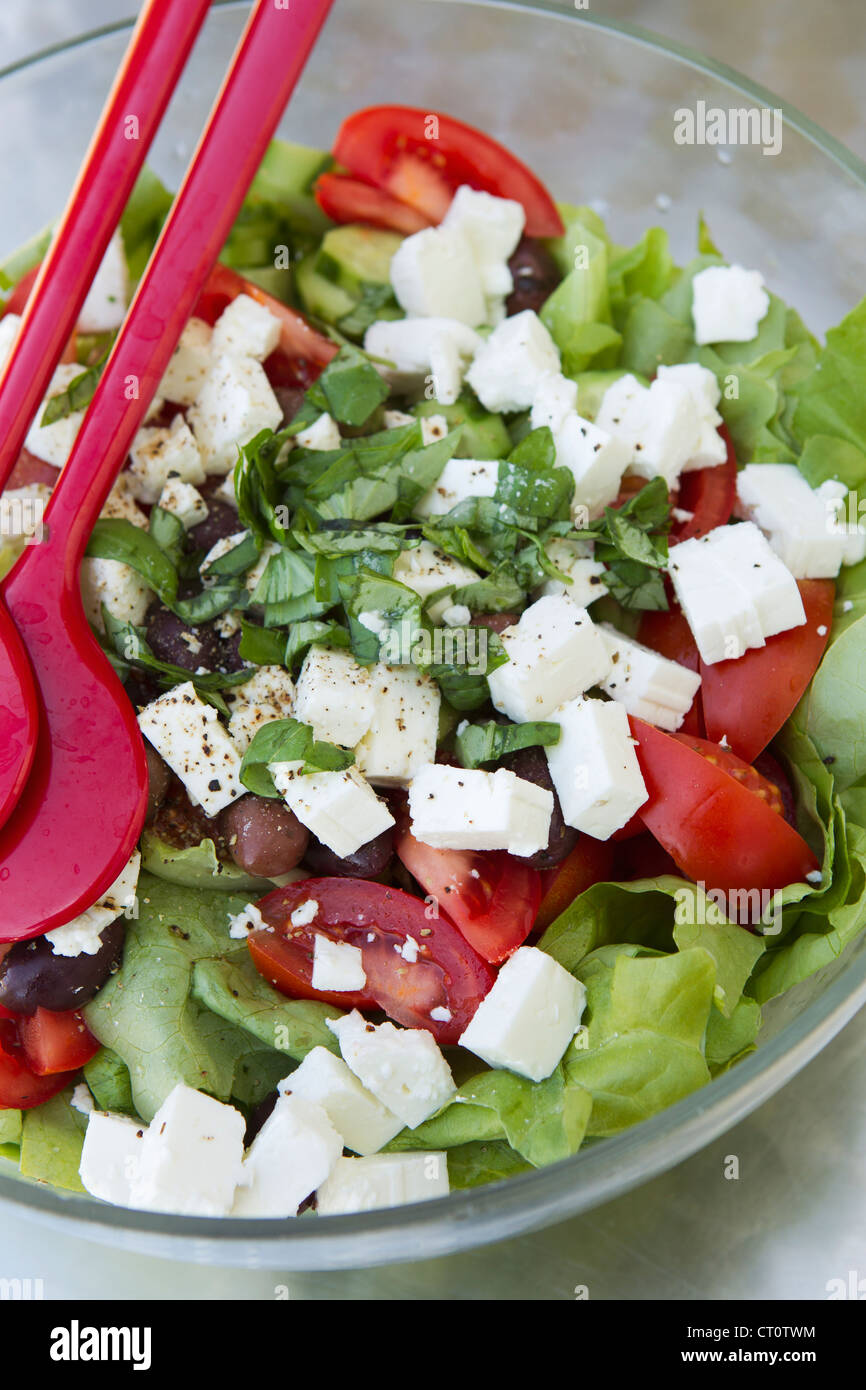 Close up of bowl of salad Banque D'Images