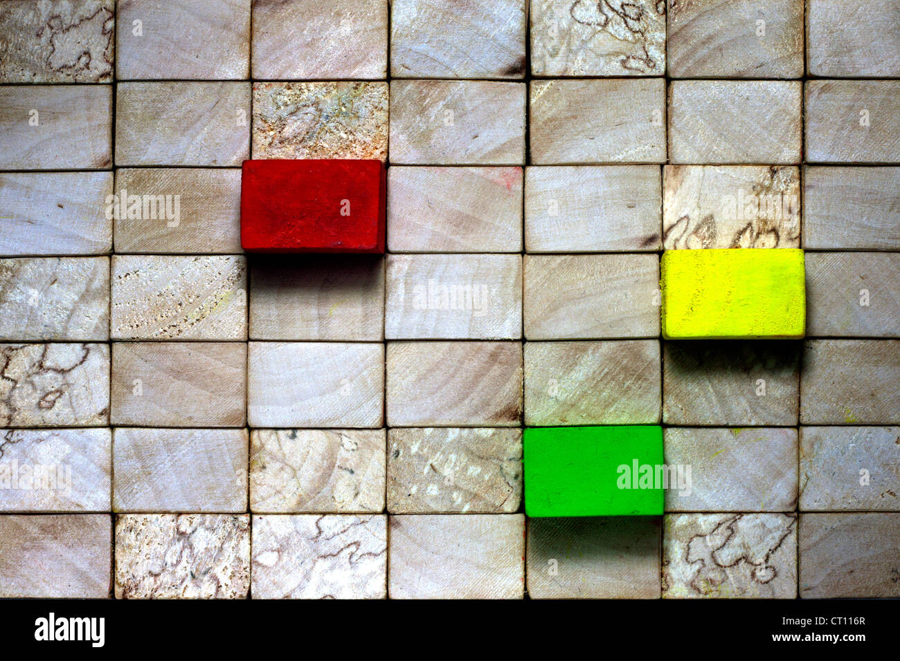 Blocs en bois vintage texture background concept abstrait Banque D'Images