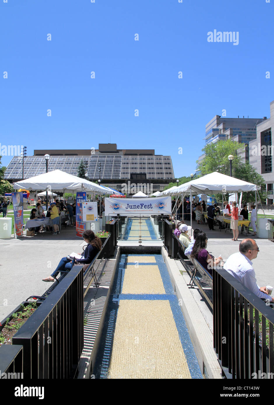 Le juin Fest est un festival annuel célébrant les sourds-aveugles de Toronto Banque D'Images