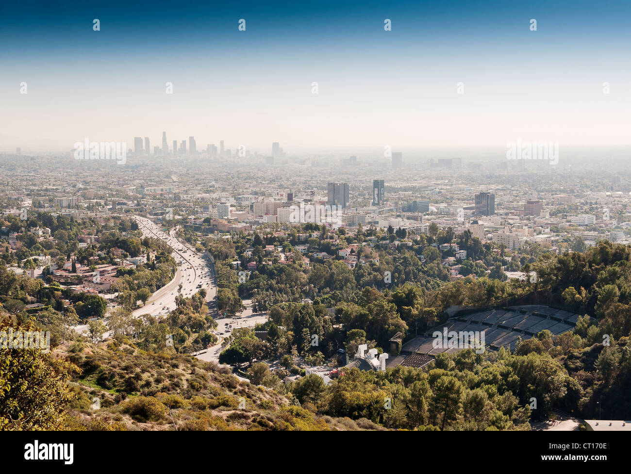 Vue aérienne de Los Angeles Banque D'Images
