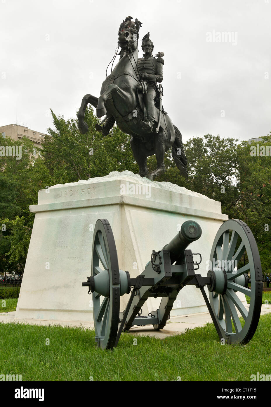 Statue de Jackson à Washington DC, USA. Banque D'Images