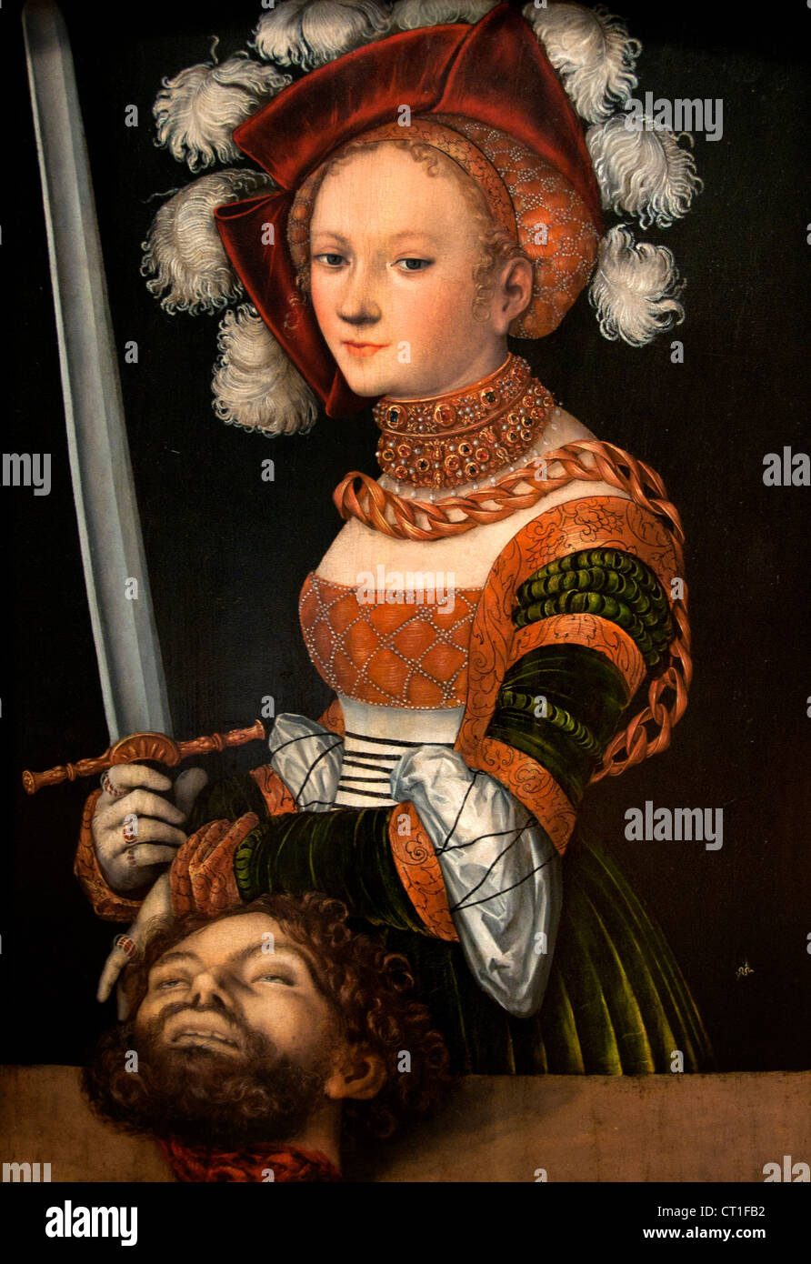Judith avec la tête d'Holopherne général de Nebucadnetsar 1530 Lucas Cranach l'ancien Allemand Allemagne Banque D'Images