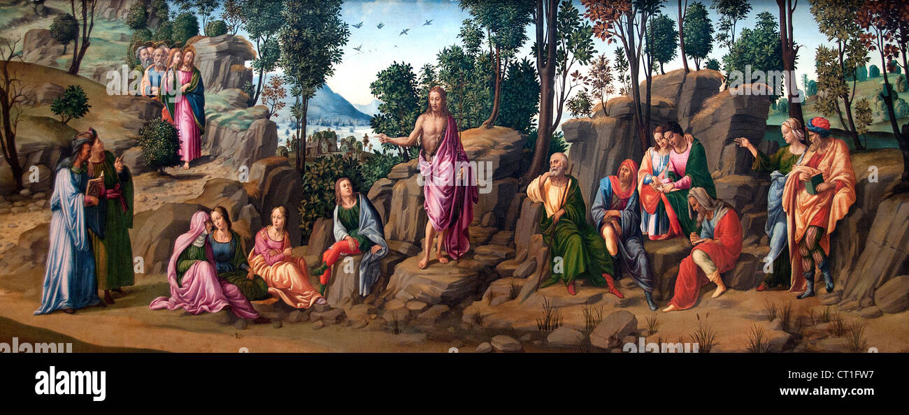 Saint Jean le Baptiste portant témoignage de l'atelier 1506 Francesco Granacci Italie Italien Banque D'Images