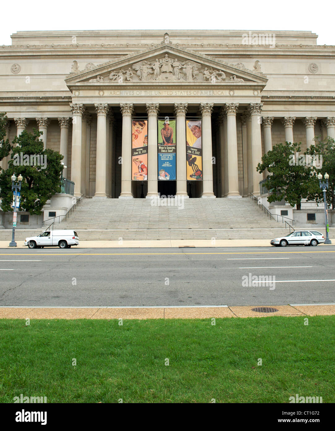 Bâtiment des Archives nationales à Washington DC, USA. Banque D'Images