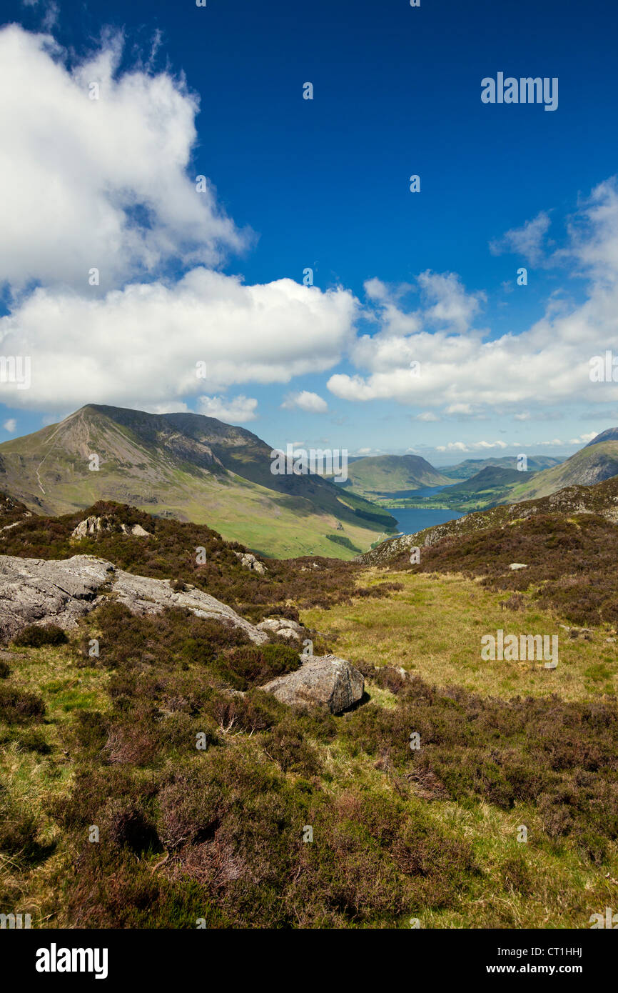 Buttermere Lake et Crummock Water avec Red Pike Mountain, Lake District Cumbria Royaume Uni Angleterre Lakeland Banque D'Images