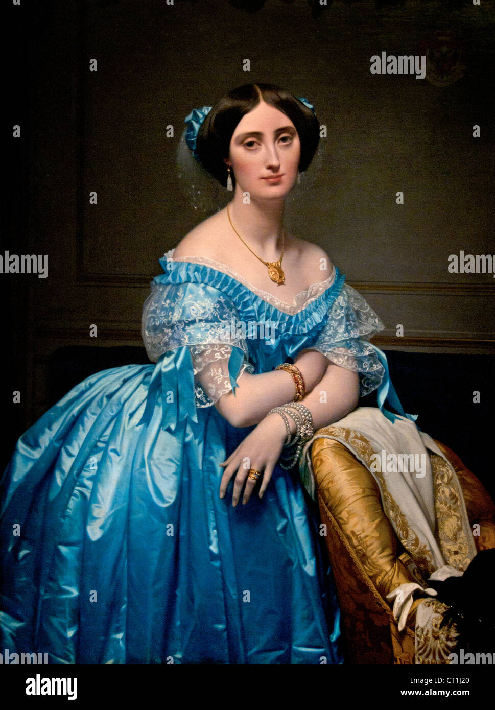 Princesse de Broglie 1851 par Jean Auguste Dominique Ingres France French Banque D'Images