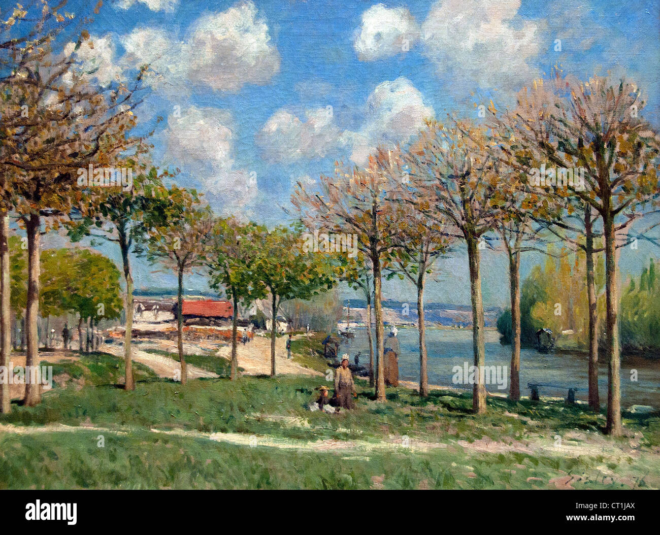 La Seine à Bougival 1876 Alfred Sisley Alfred Sisley 1839 - 1899 impressionnistes français / anglais Banque D'Images
