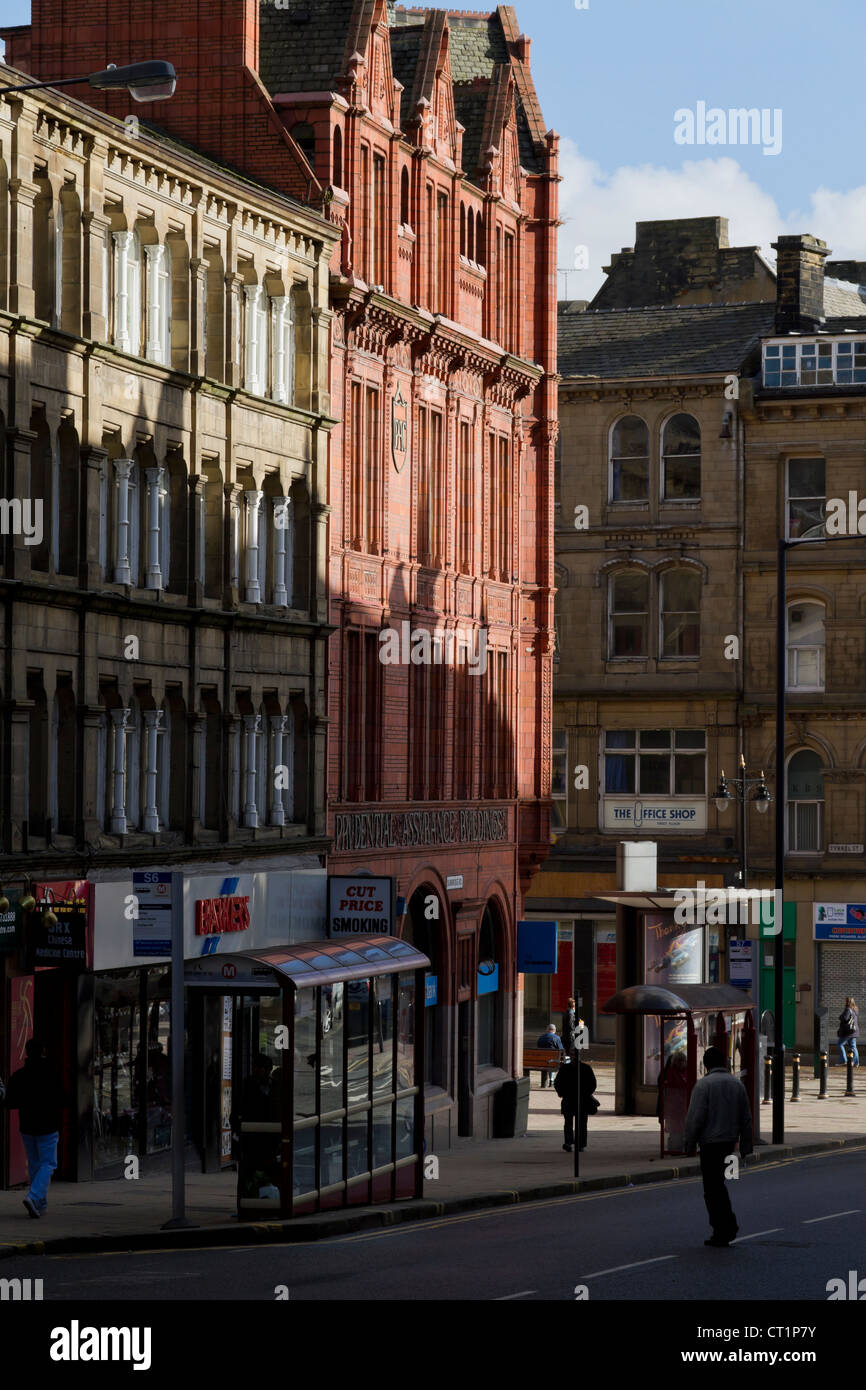 Le bâtiment d'assurance Prudential, Sunbridge road, Bradford, 1895 ; construit maintenant une branche de la Co-operative Bank. Banque D'Images