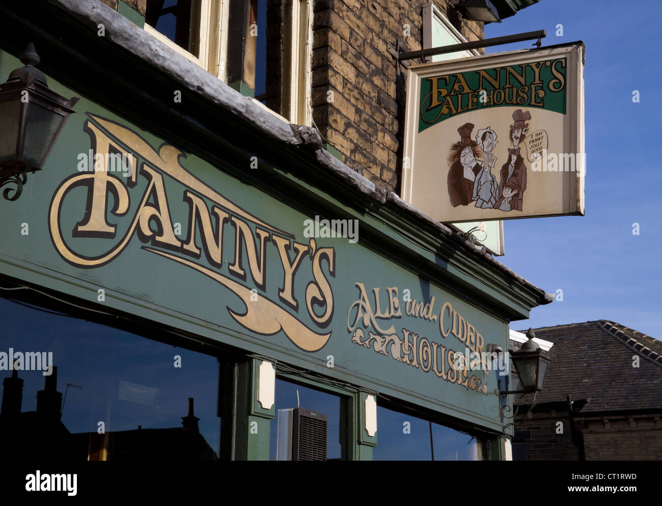 Fanny's Ale et Cider House, Saltaire. Banque D'Images