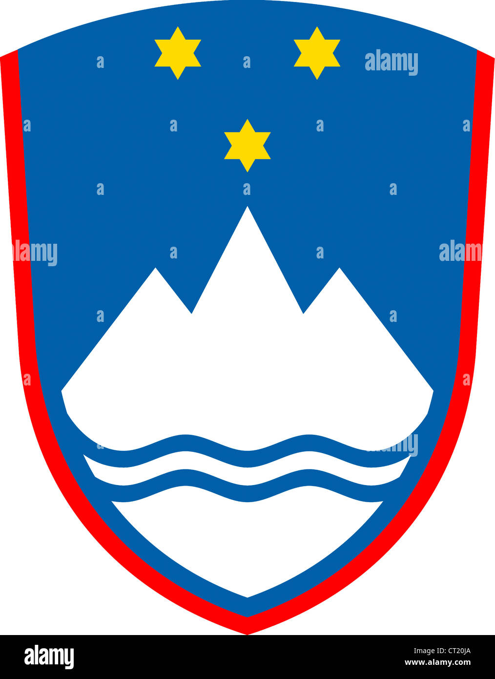 Armoiries de la République de Slovénie. Banque D'Images