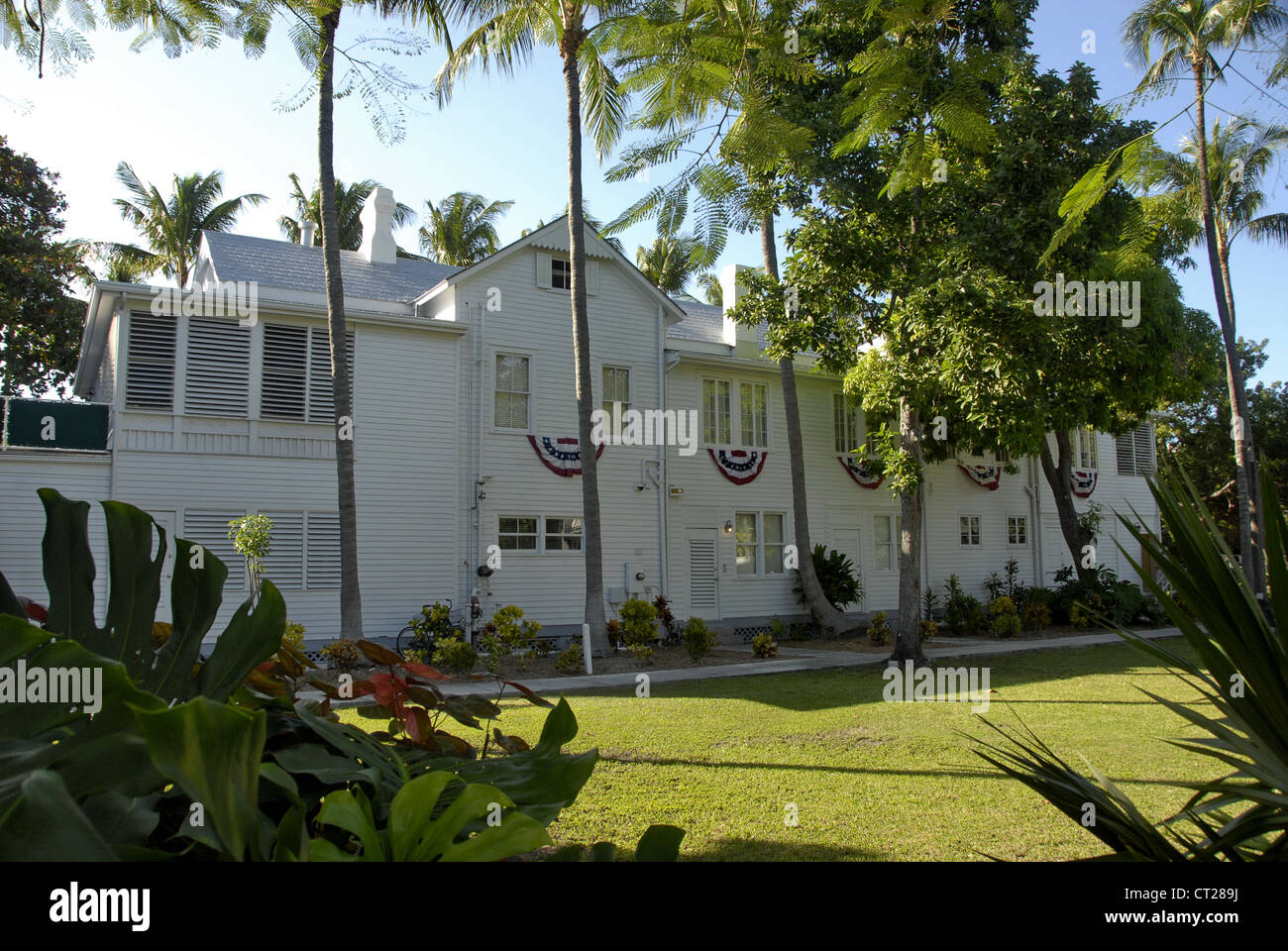 La petite Maison Blanche à Key West, comté de Monroe, en Floride, USA Banque D'Images