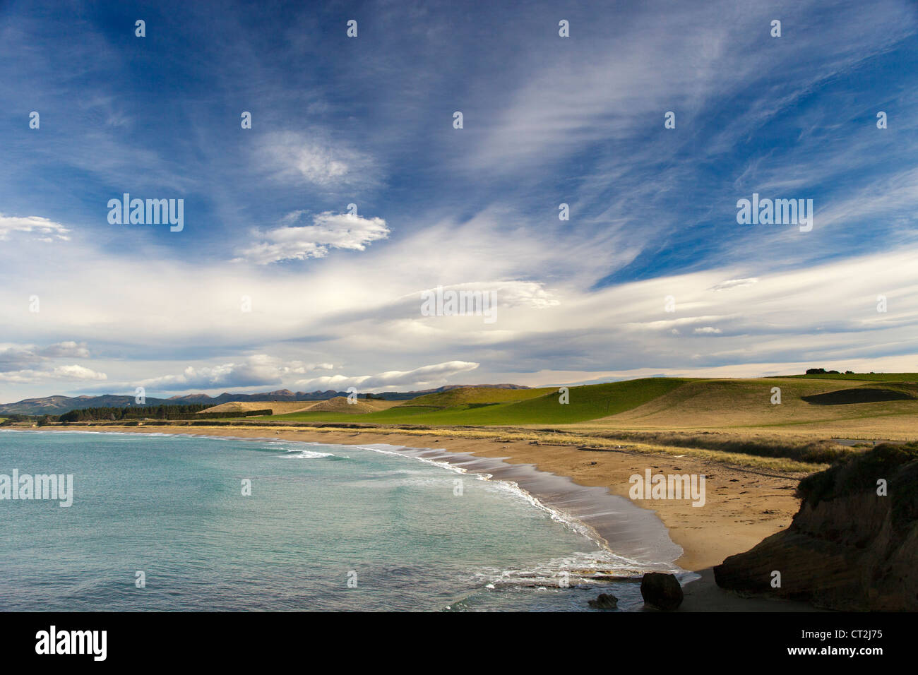 Orere Point, île du sud de la Nouvelle-Zélande Banque D'Images