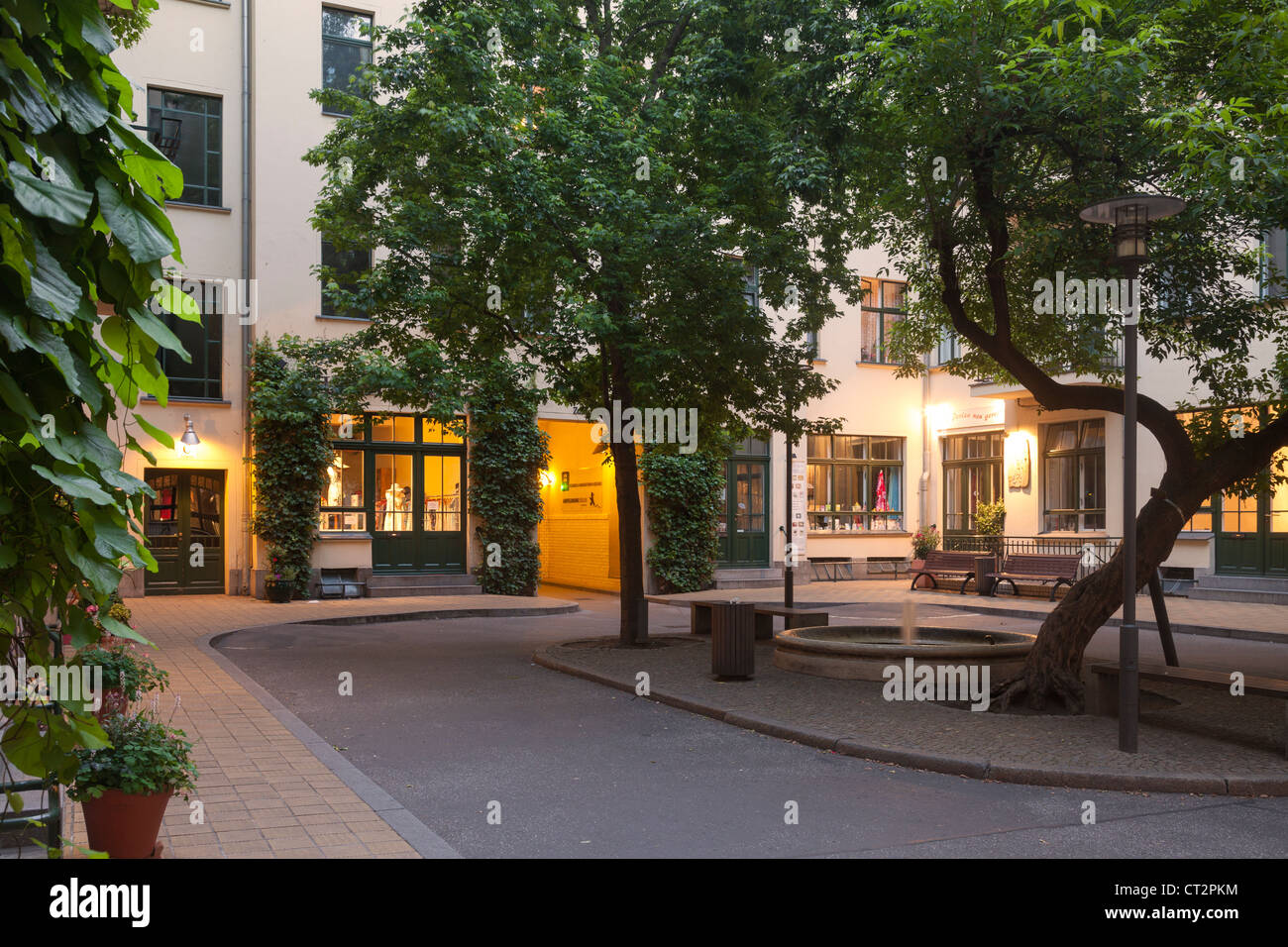 Courtyard dans die Hackeschen Höfe, Hackescher Markt, Berlin, Allemagne Banque D'Images