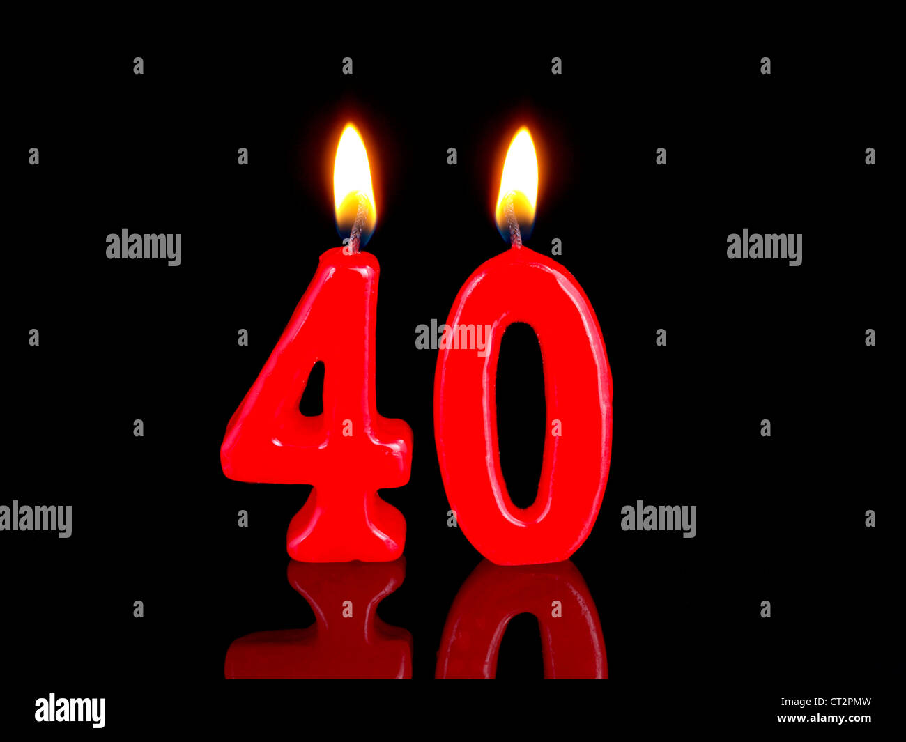 Anniversaire - anniversaire 40 bougies montrant Nr Photo Stock - Alamy