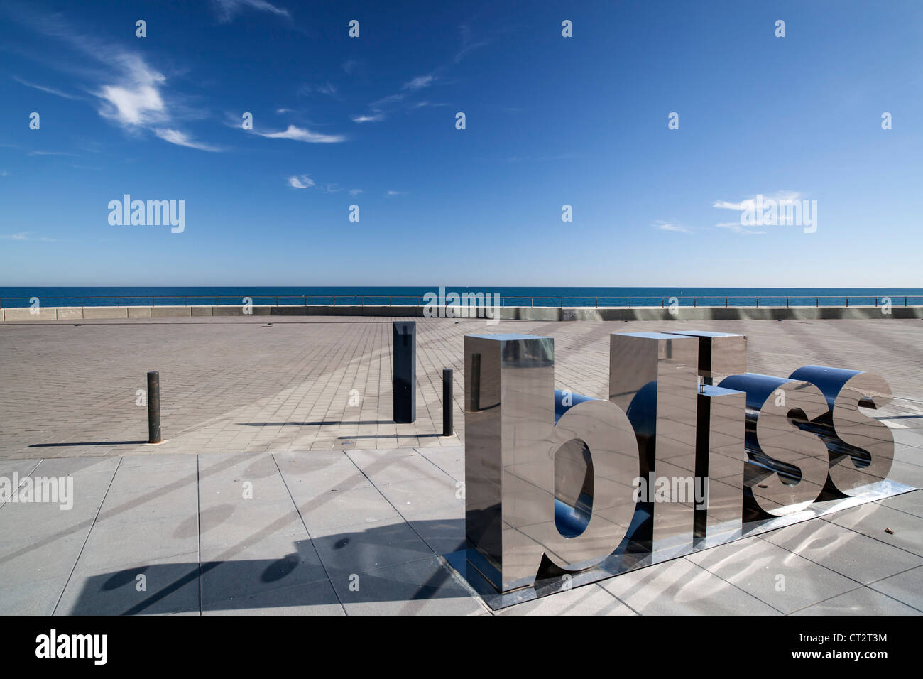 Inscrivez-vous bliss près de Hôtel W à Barceloneta, Barcelone Banque D'Images