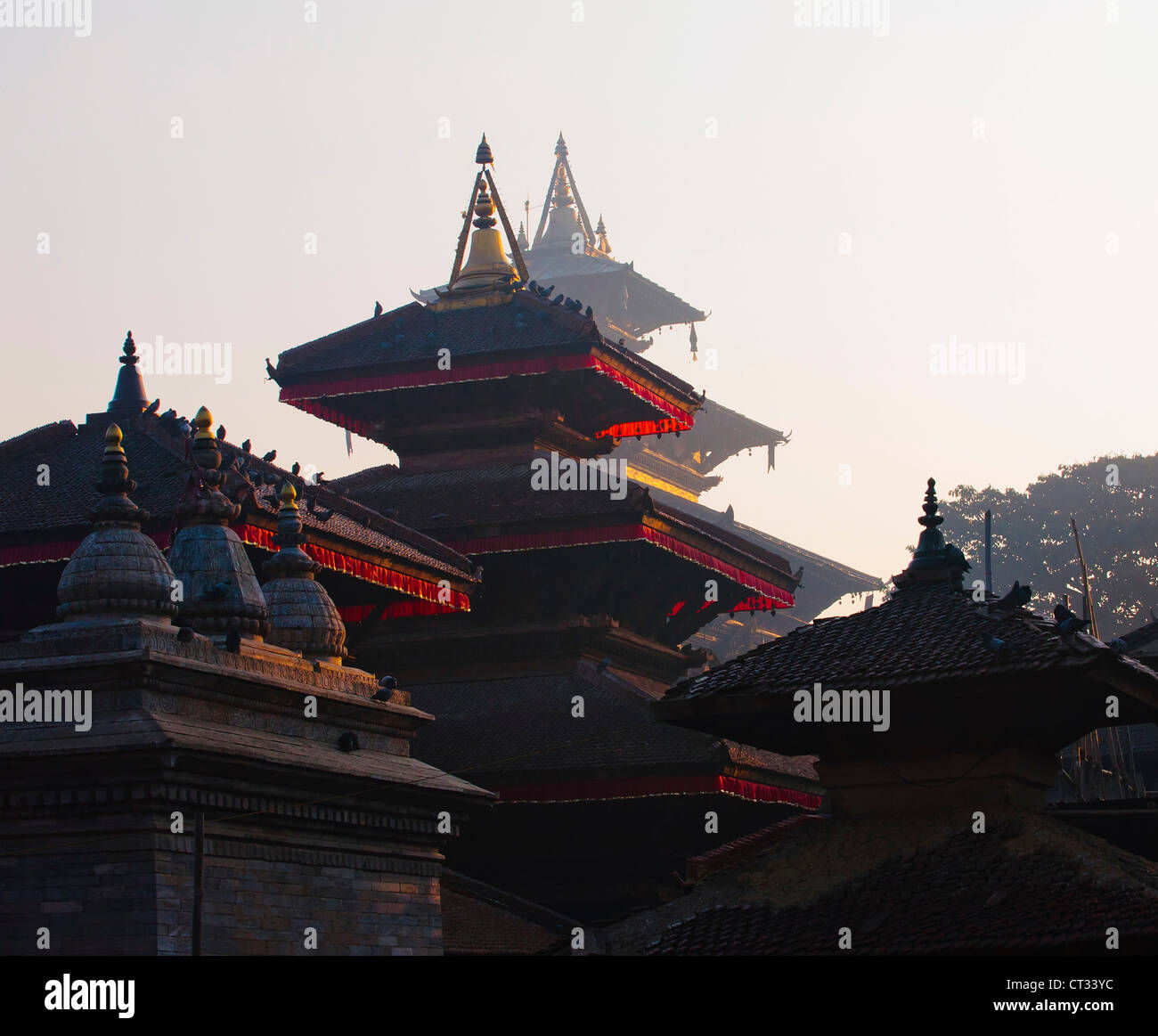 Temples bouddhistes, Bagmati, Népal Banque D'Images
