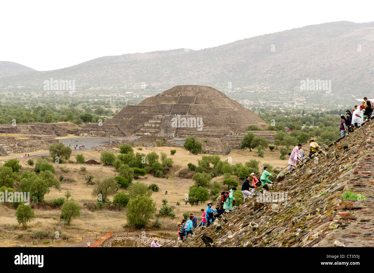 Temple de la Lune Teotihuacan Pyramids (UNESCO World Heritage Site) Mexico Mexique Amérique Centrale Banque D'Images