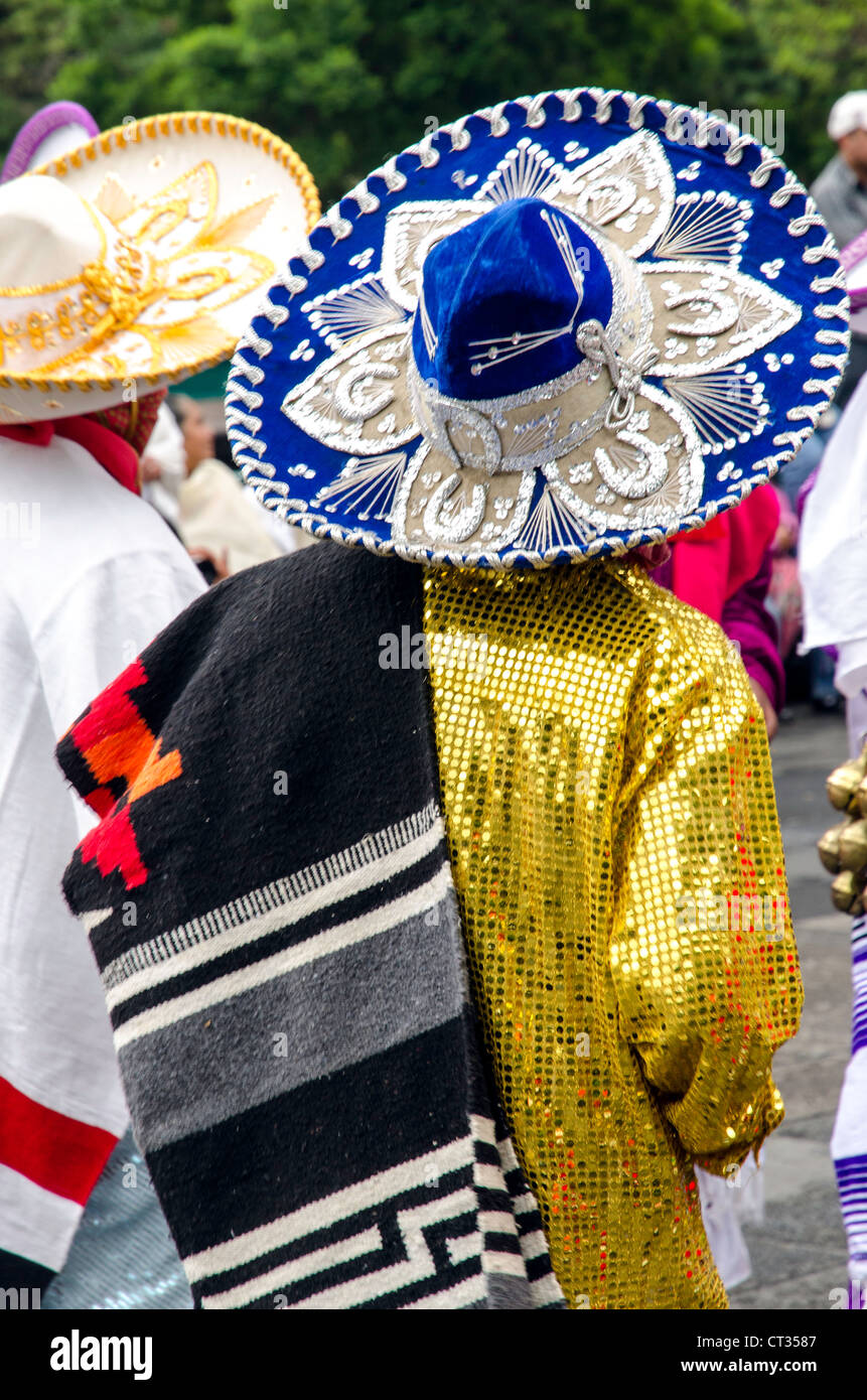Sombreros mexicains traditionnels Mexico Mexique Amérique Centrale Banque D'Images