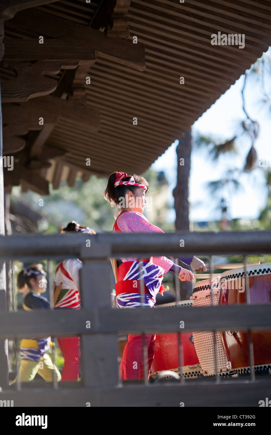 Tambour chinois show à Epcot Center Walt Disney World, Orlando, Floride, USA Banque D'Images