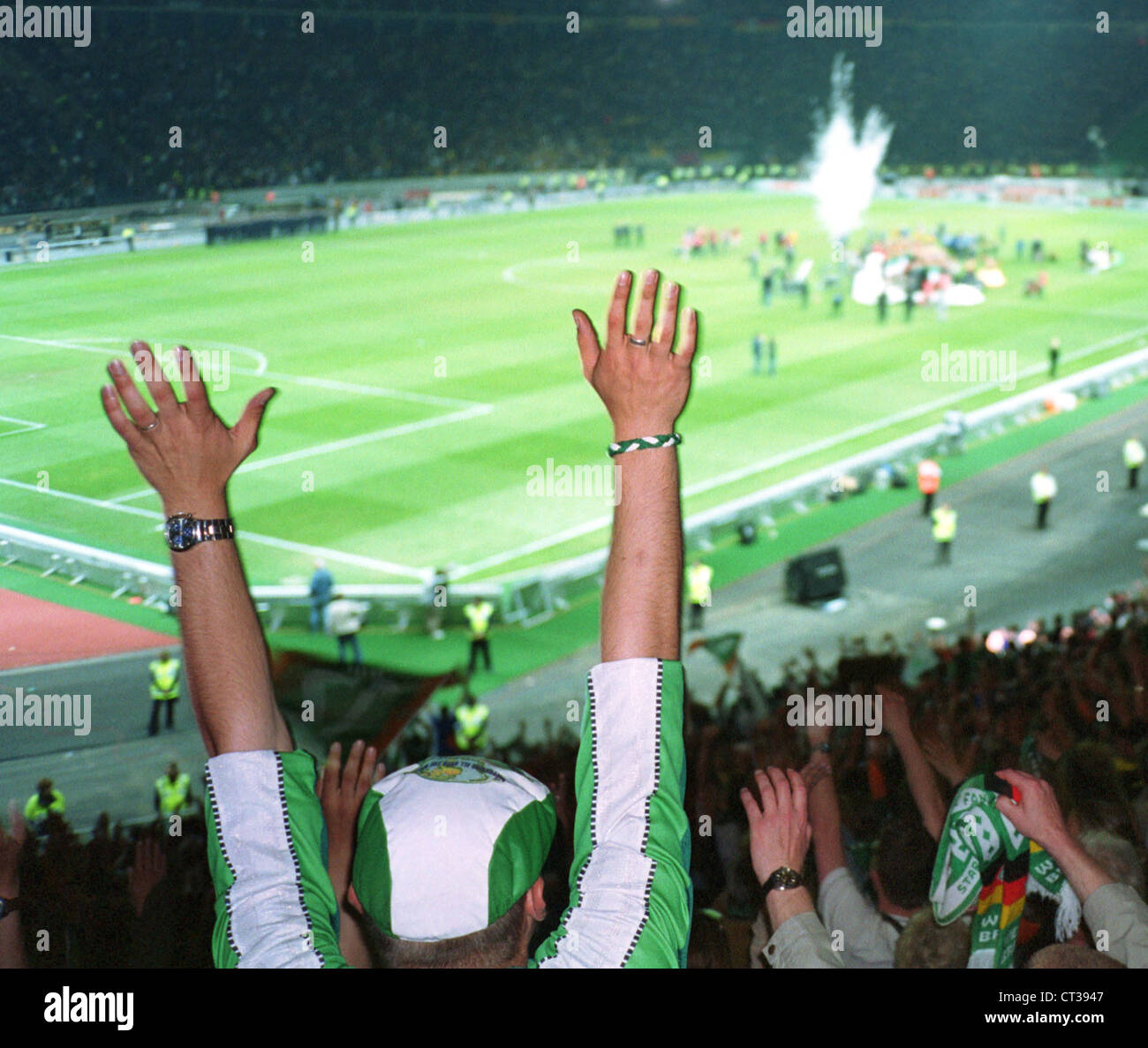 Berlin, 2004 Finale de la Coupe de football au stade olympique Banque D'Images