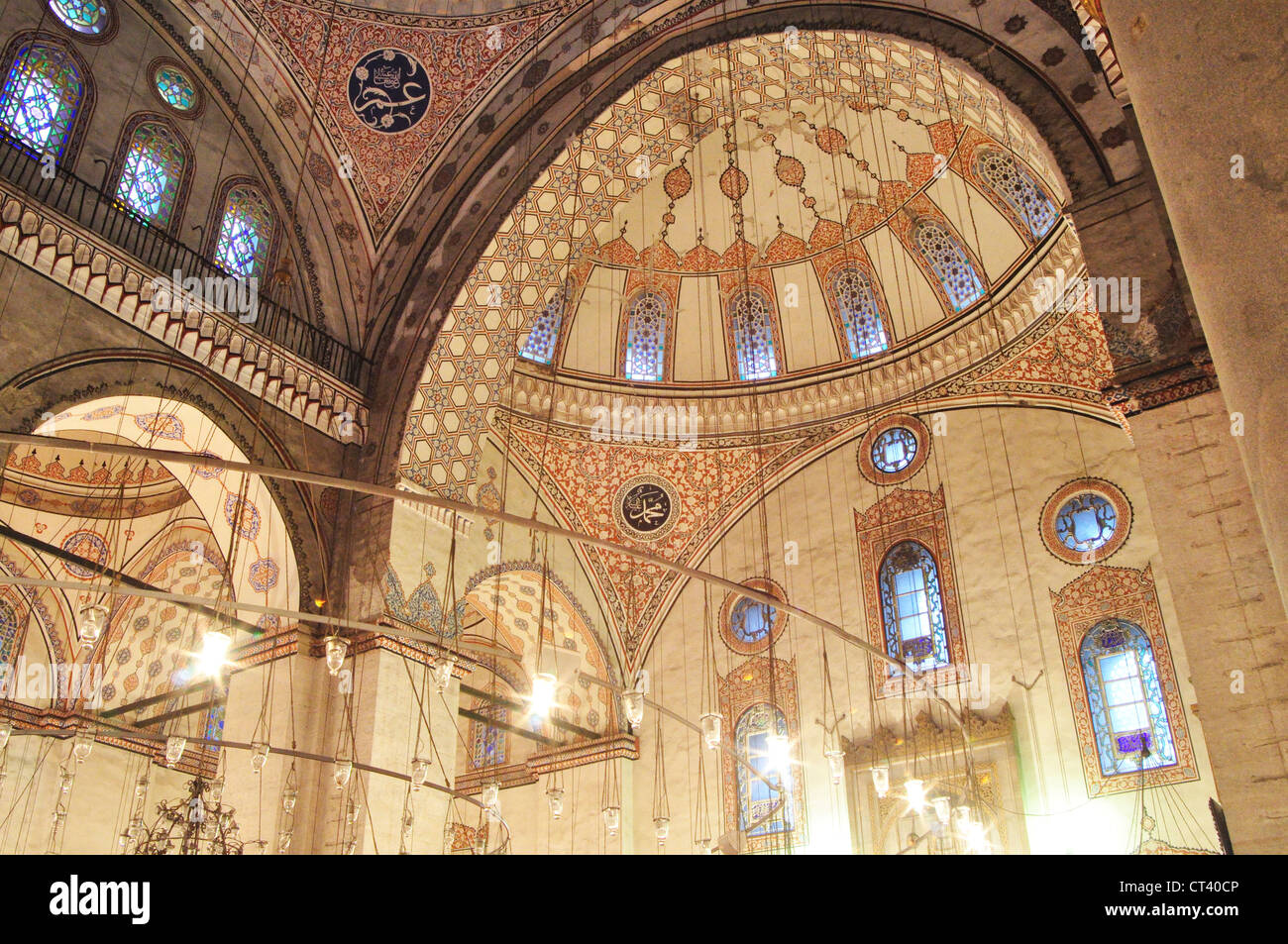 La Turquie, Istanbul, mosquée Bayezit, intérieur Banque D'Images