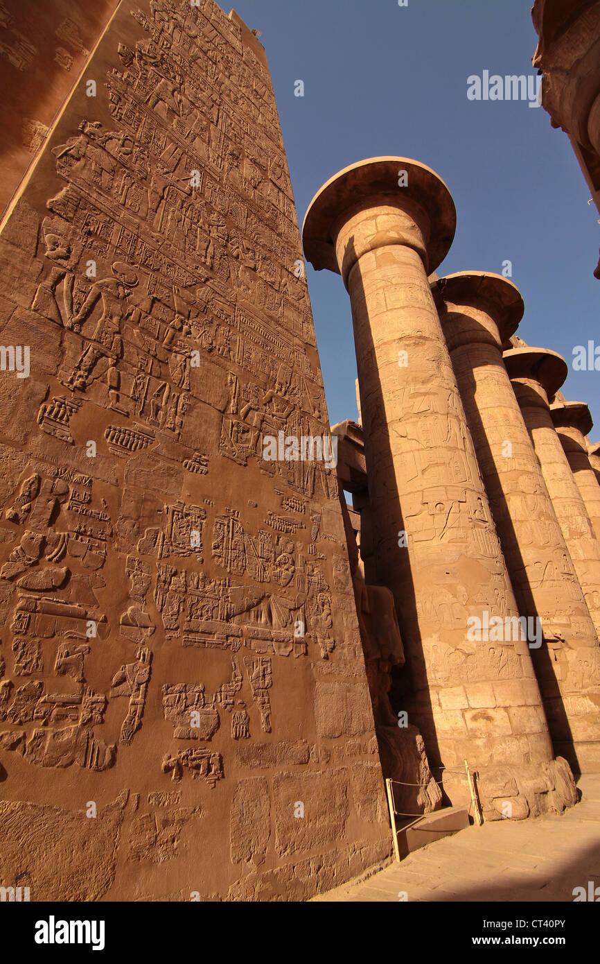 Temple de Karnak à Louxor Egypte Banque D'Images