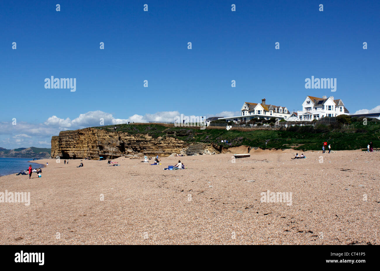 BURTON BRADSTOCK BEACH. La côte jurassique. DORSET UK. Banque D'Images