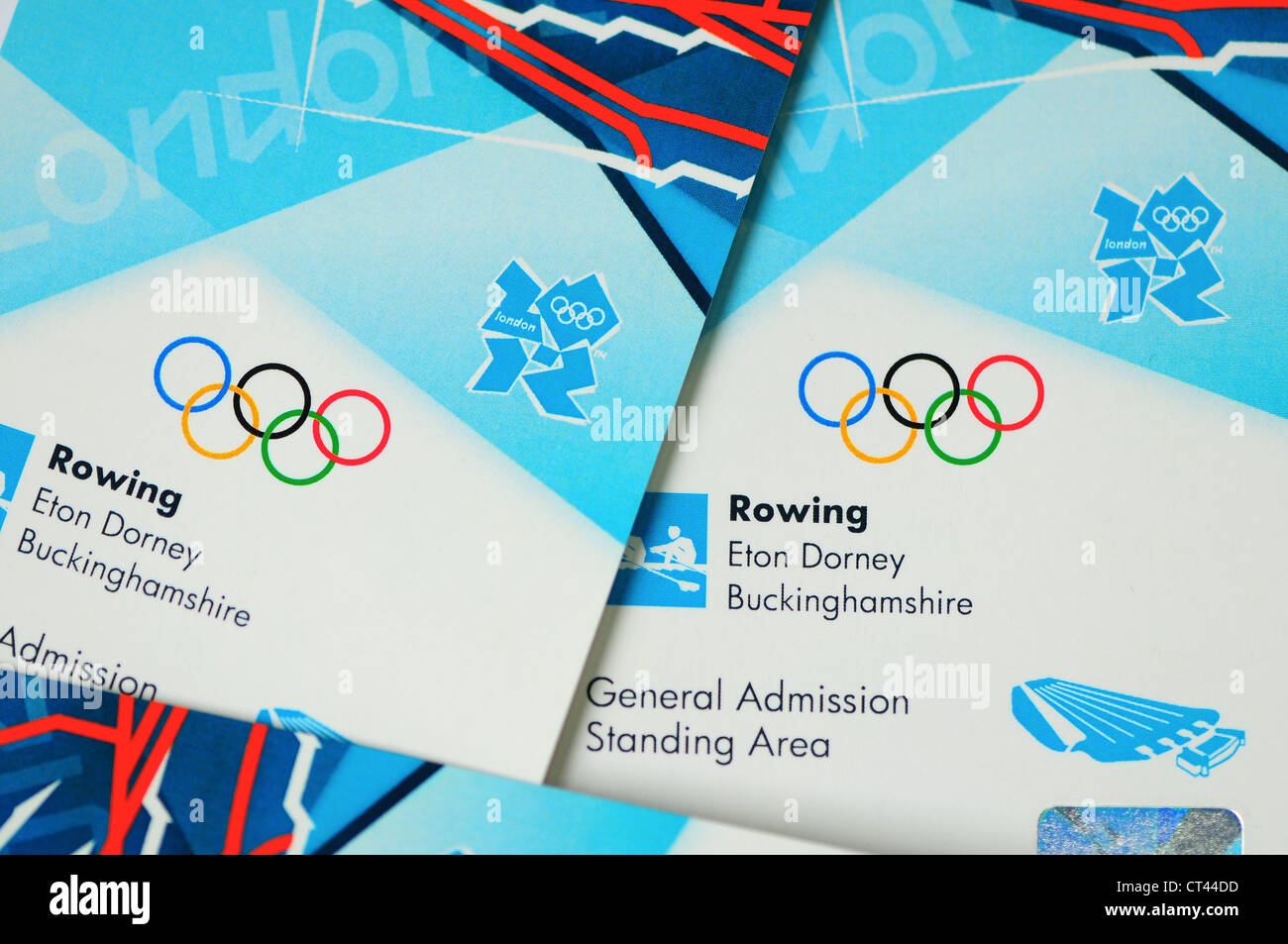 Billets d'aviron des Jeux Olympiques de 2012 à Londres Banque D'Images