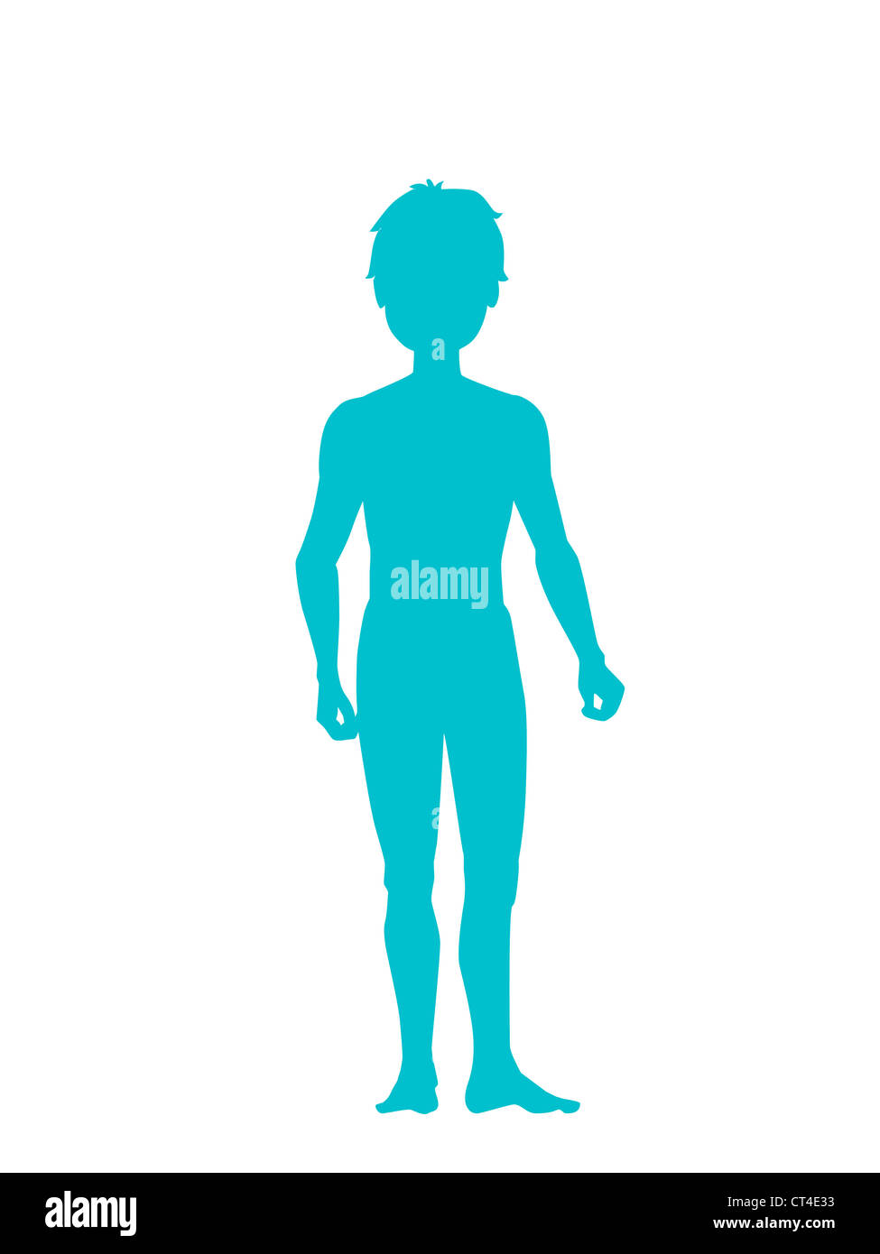 SILHOUETTE D'UN ENFANT Banque D'Images