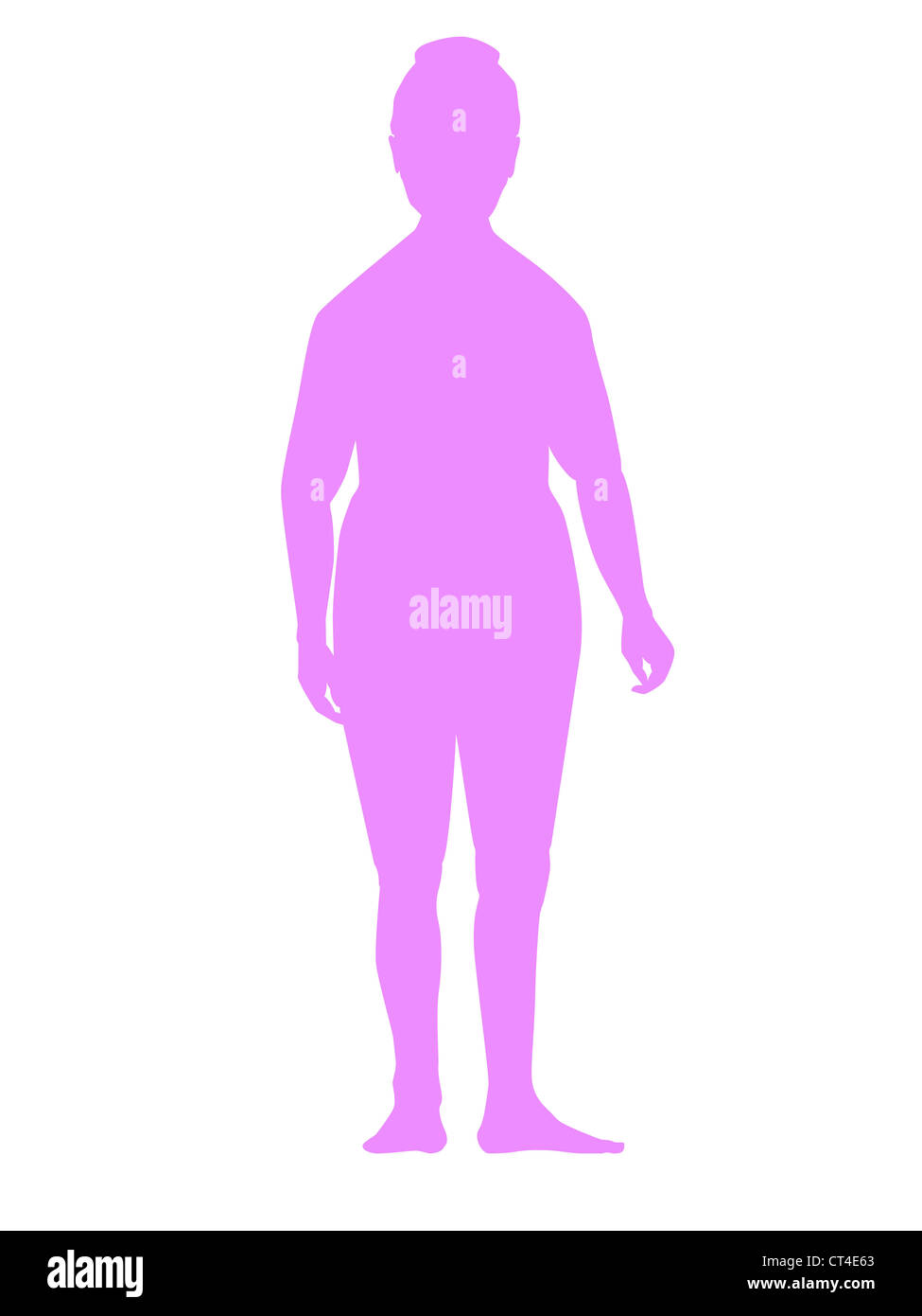 SILHOUETTE D'une femme âgée. Banque D'Images