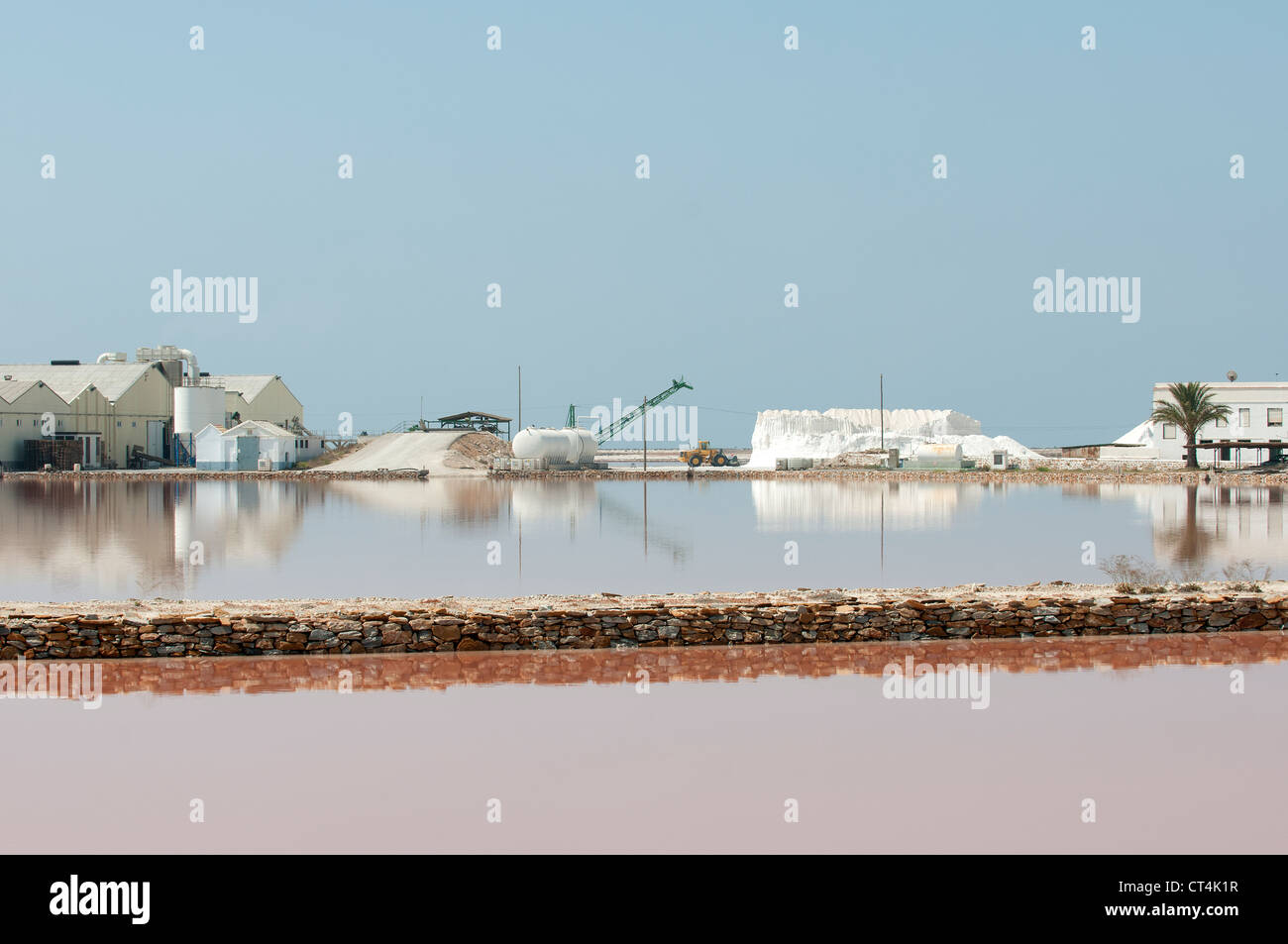 La production de sel à l'espagnol Salinera, San Pedro del Pinatar le Sud de l'Espagne Banque D'Images