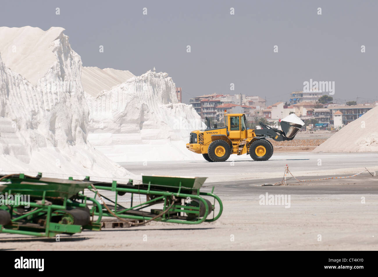 La production de sel à l'espagnol Salinera, San Pedro del Pinatar le Sud de l'Espagne Banque D'Images