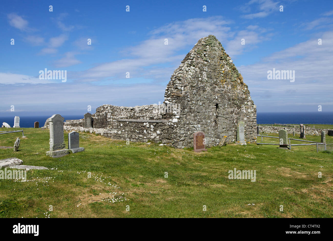 Trumpan church ruins sur l'île de Skye Banque D'Images