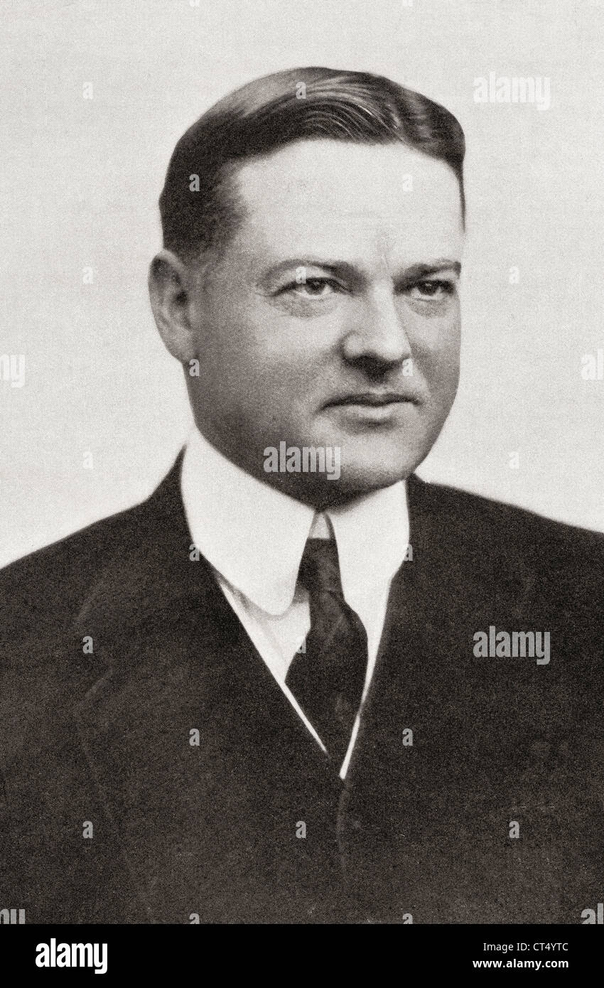 Herbert Clark Hoover, 1874 - 1964. 31e président des États-Unis d'Amérique. À partir de l'année 1919 illustré. Banque D'Images