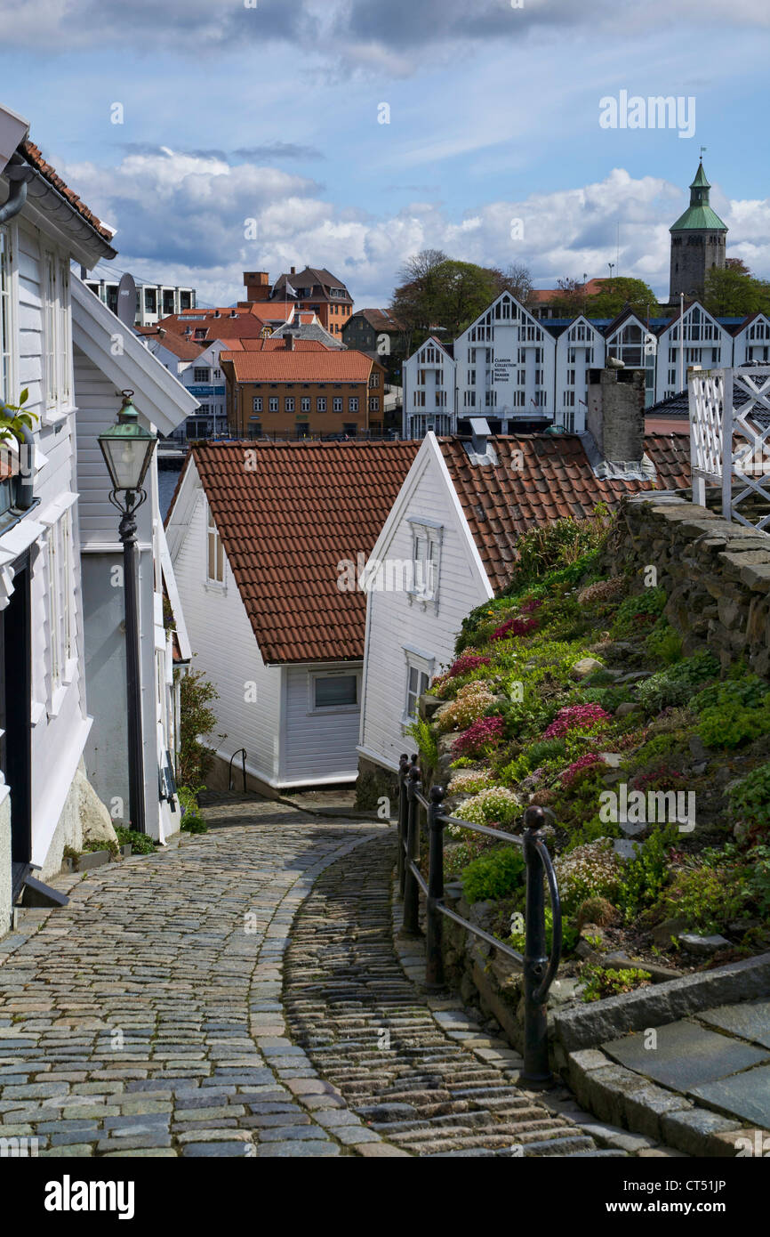 Rizière est un domaine dans le centre-ville de Stavanger dans le comté de Rogaland. Banque D'Images