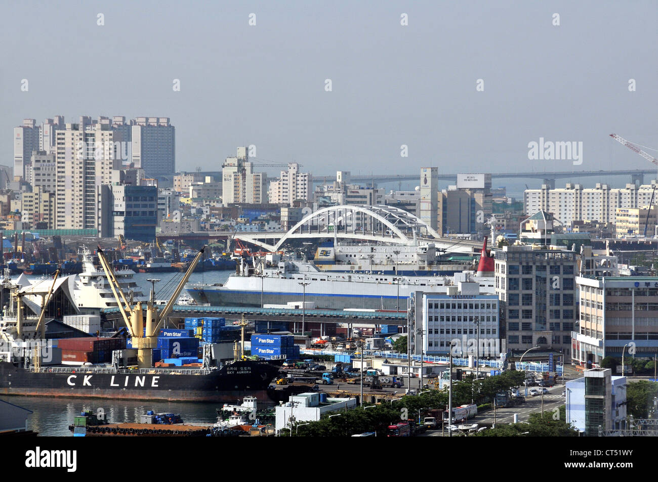Asie Corée du Sud Busan port Banque D'Images