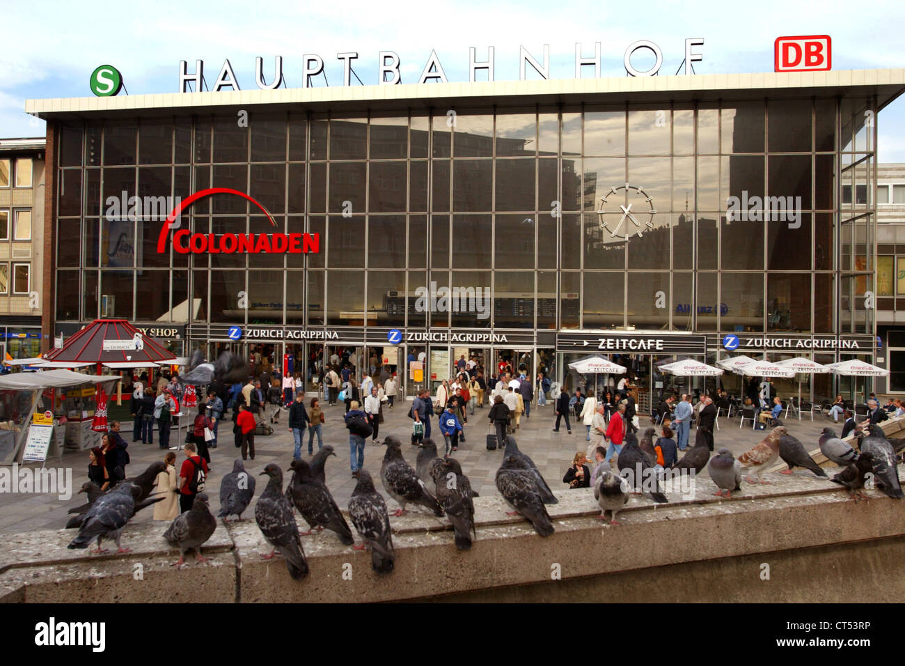 Cologne, surplombant la Gare Centrale Banque D'Images