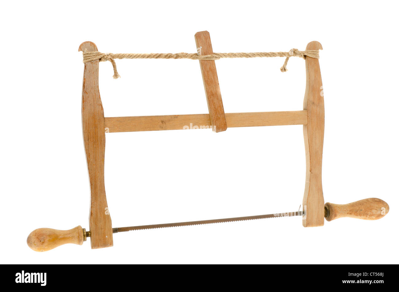 Ancienne scie a archet de menuisier Banque de photographies et d’images