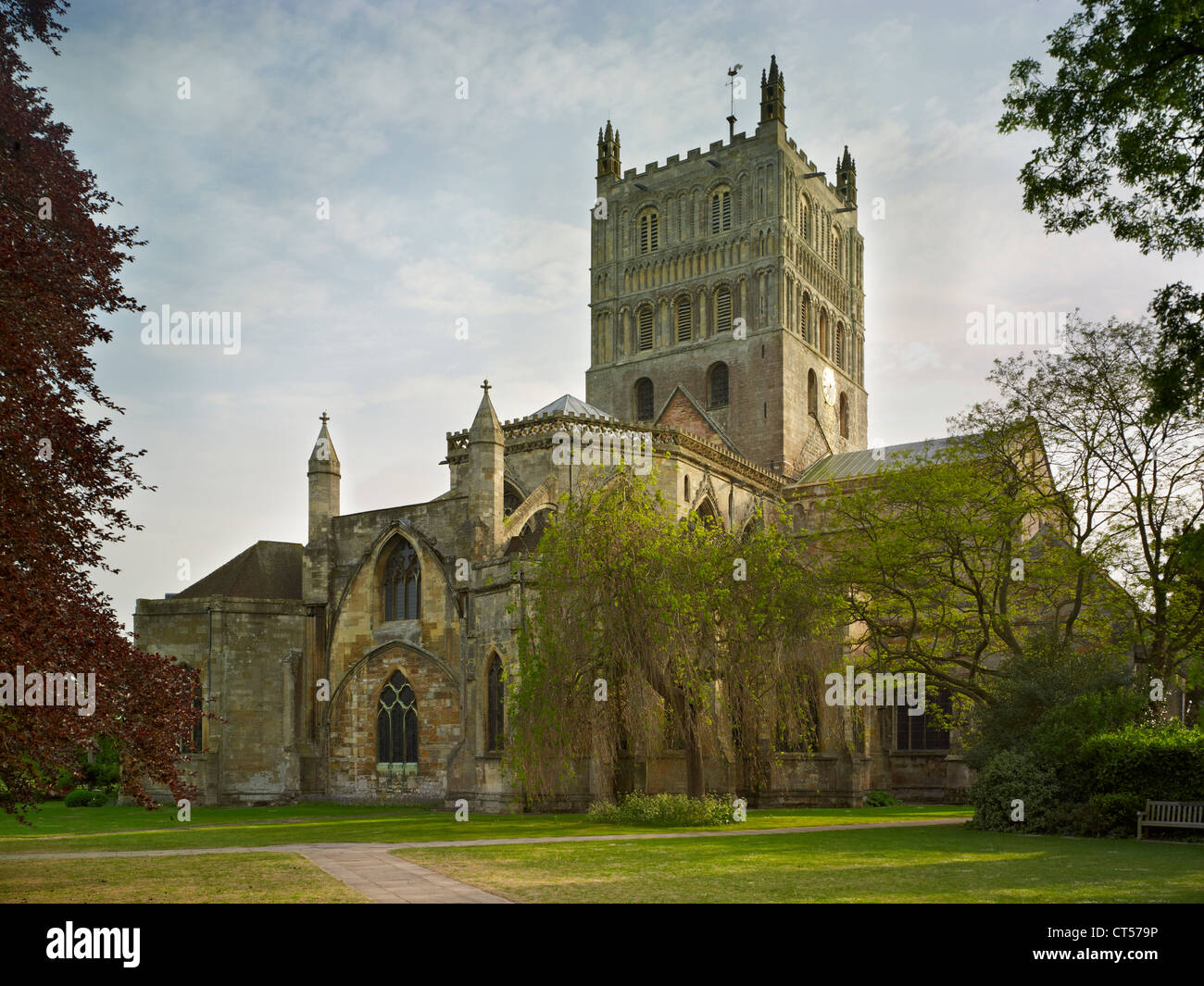 Fin de l'abbaye de Tewkesbury Banque D'Images