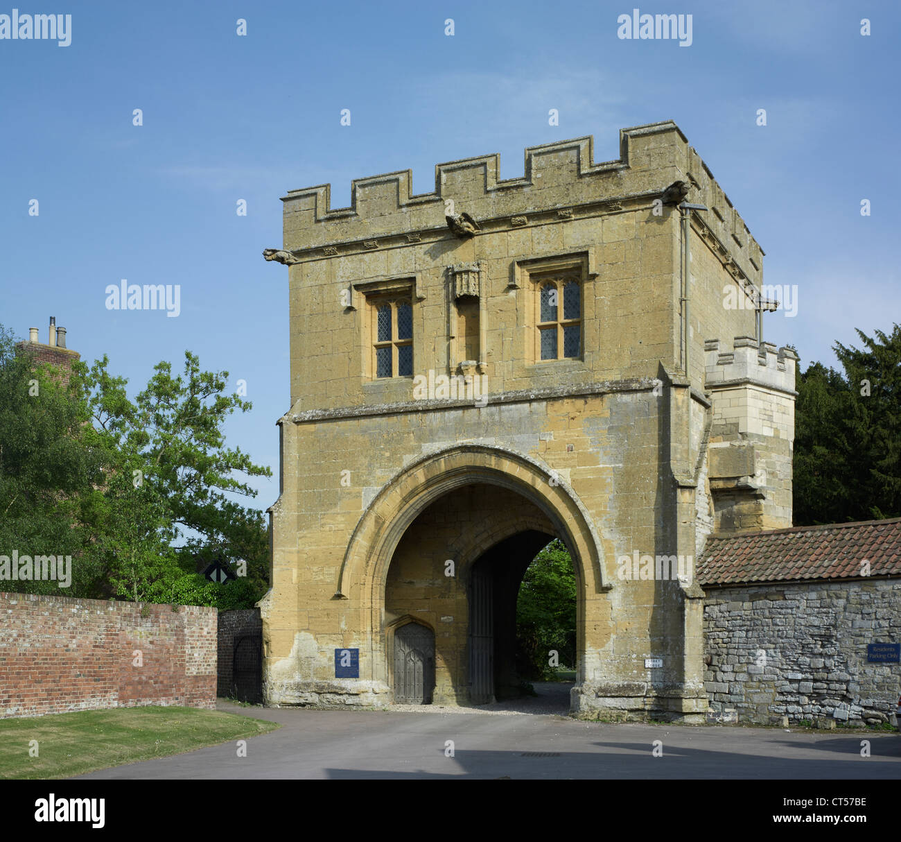 Gatehouse Abbaye de Tewkesbury 14-15ème siècle Banque D'Images